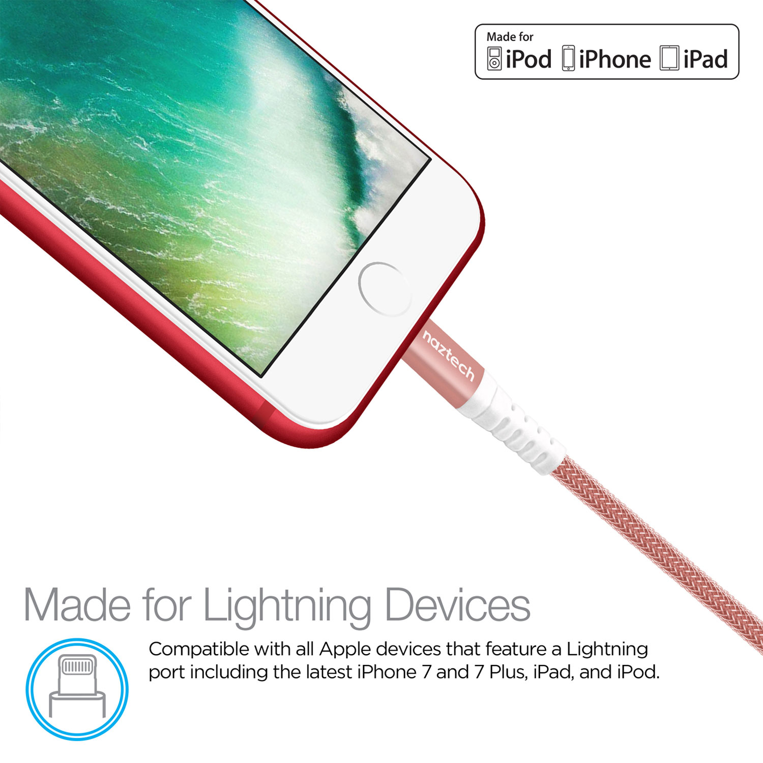 MFi Lightning Braided 4ft. Charge & Sync Cable
