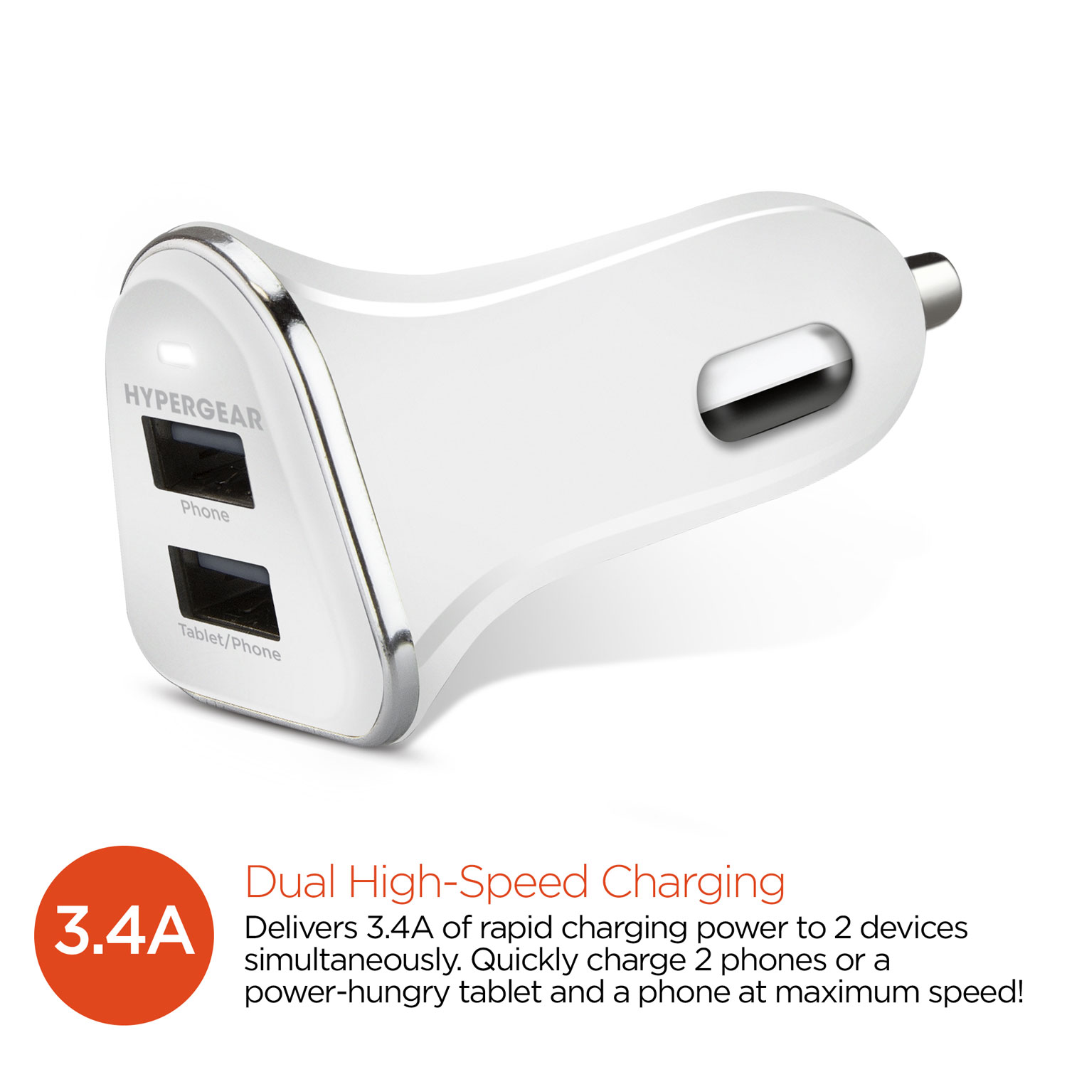 High-Power Dual USB 3.4A Car Charger