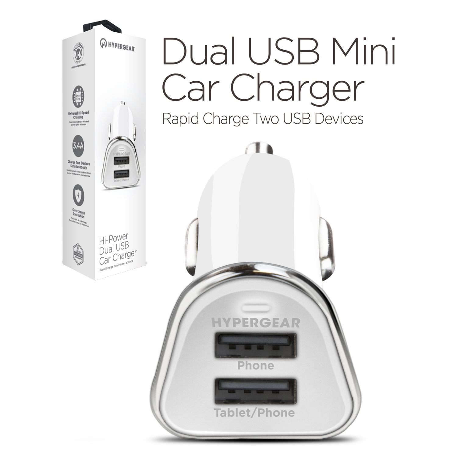 High-Power Dual USB 3.4A Car Charger