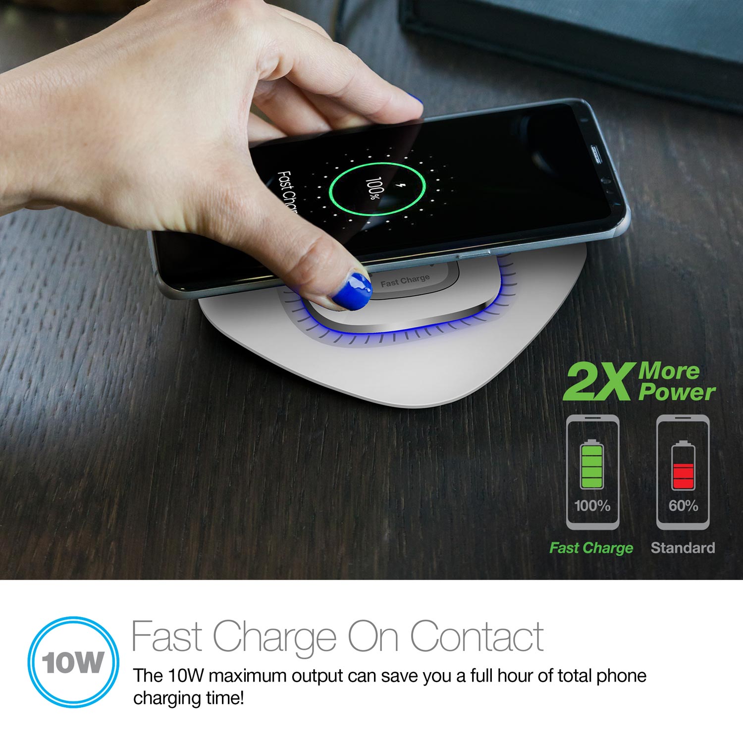 Power Pad Qi Wireless Fast Charger
