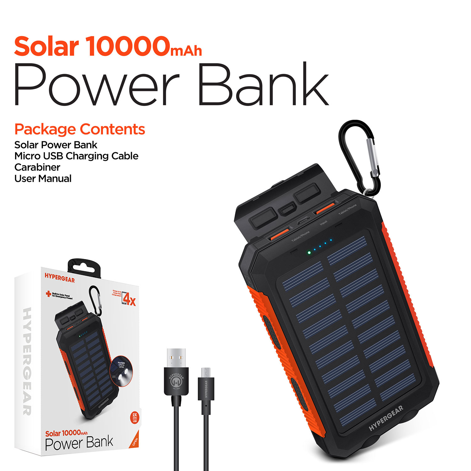 HyperGear 10000mAh Solar Power Bank