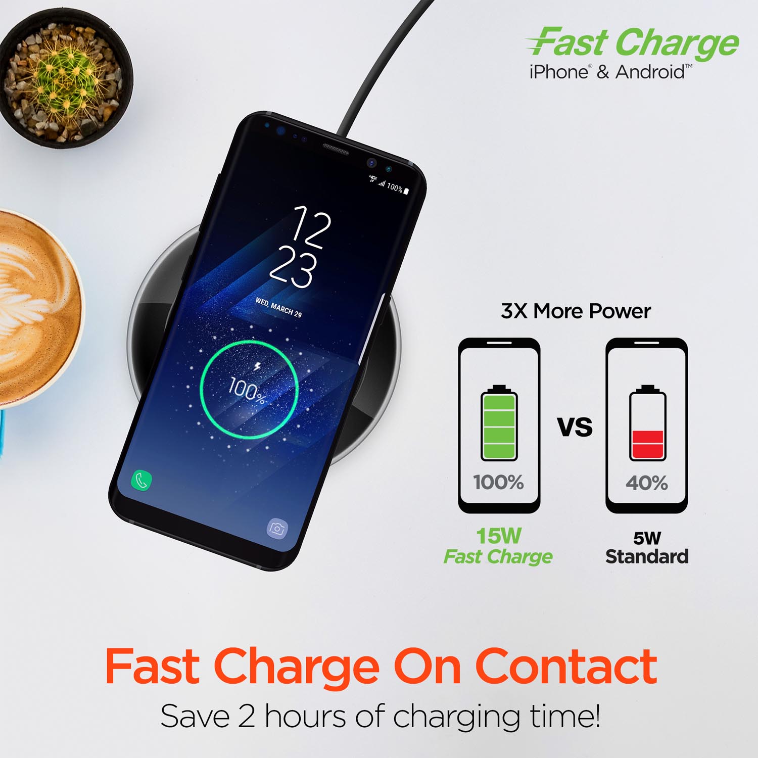 HyperGear Charge Pad Pro 15W Wireless Fast Charger