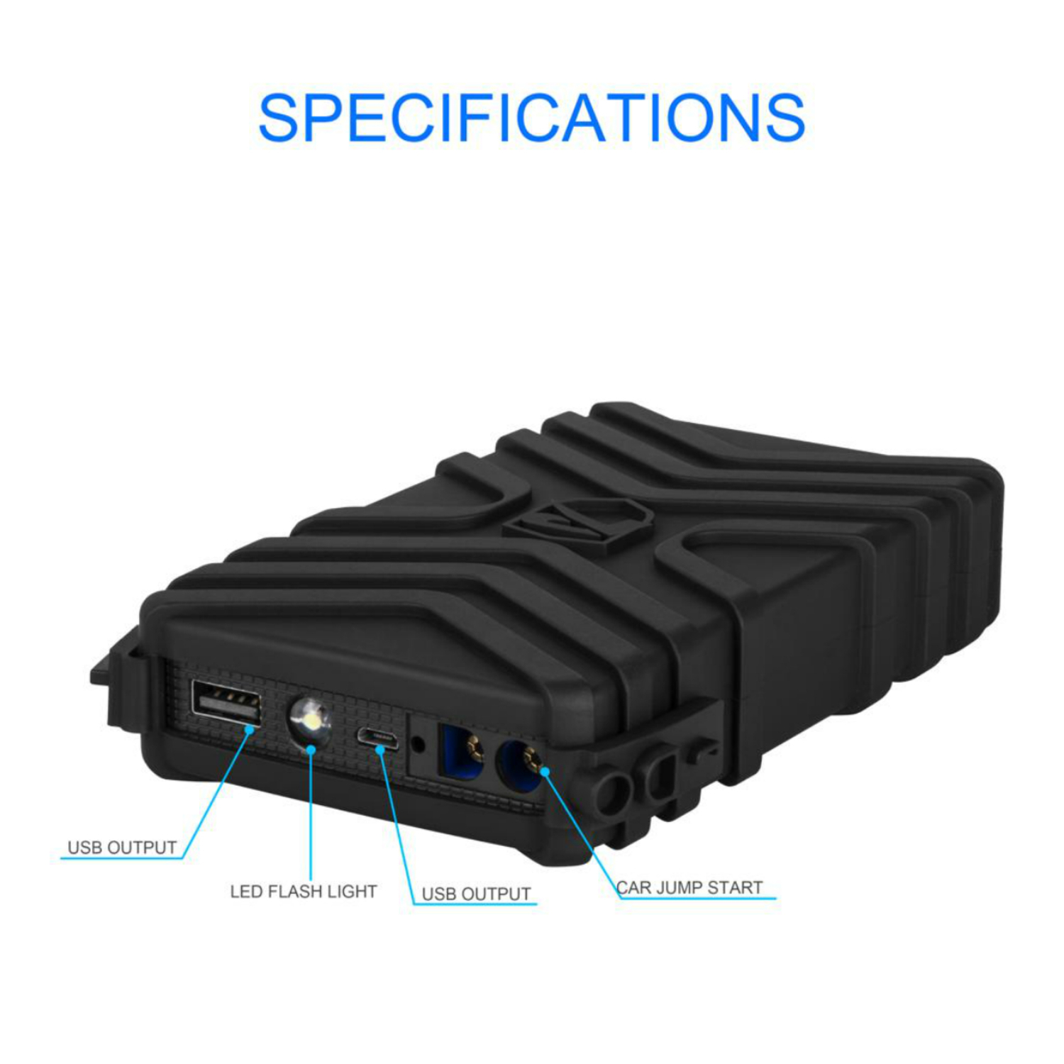 10,000 mAH Rugged Waterproof Lithium Ion Jump Starter And Portable Charger