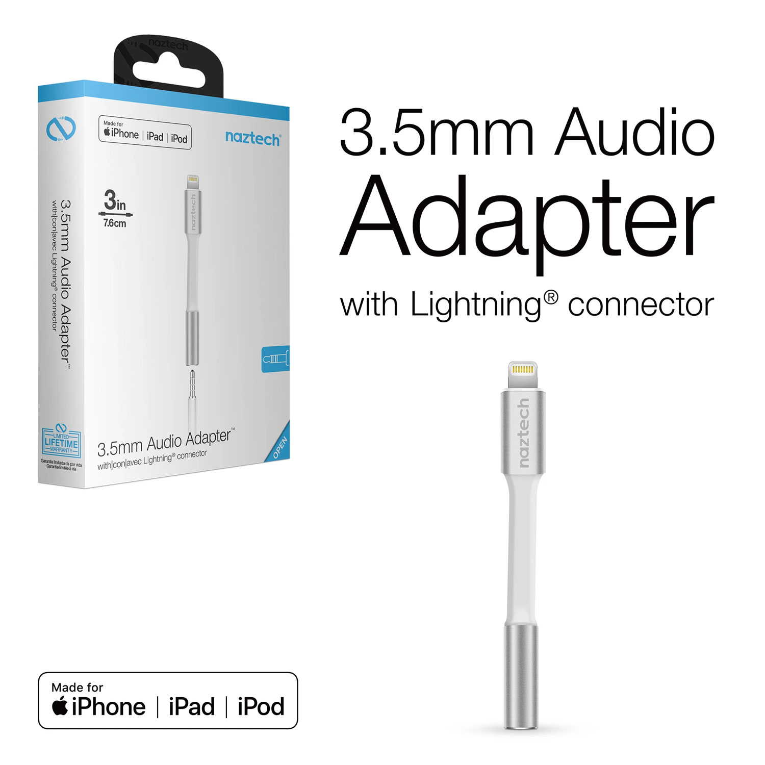 Audio Adapter With Lightning Connector 3.5mm