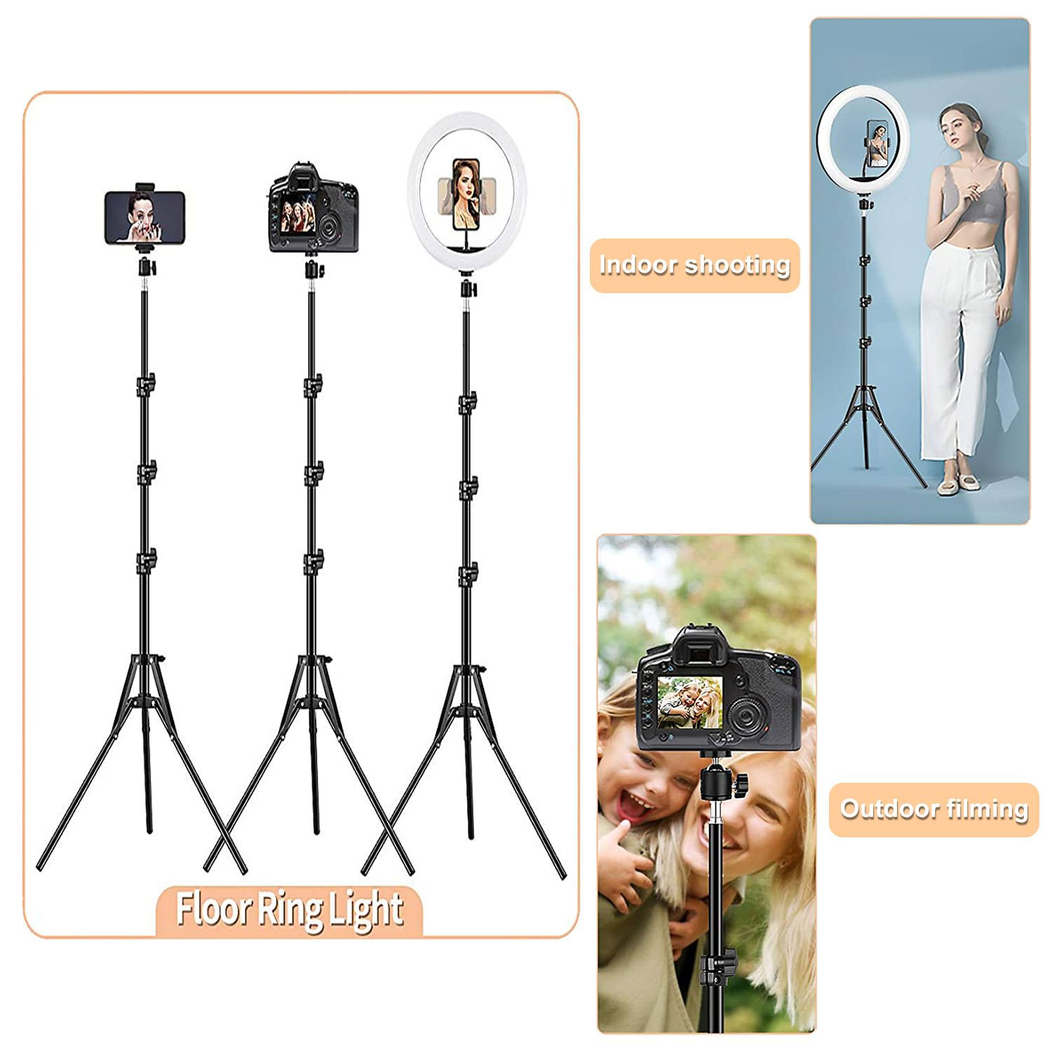 Led ring light with tripod stand 12" RGB