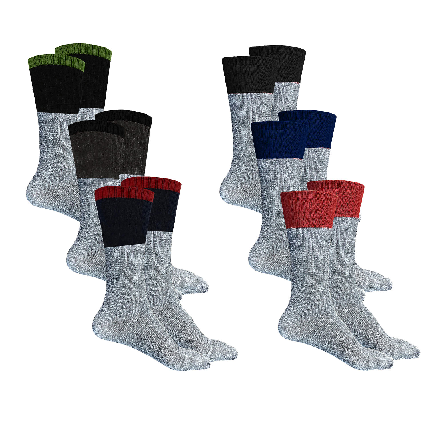 Men's Assorted Thermal Tube Socks Available In Multi Packs
