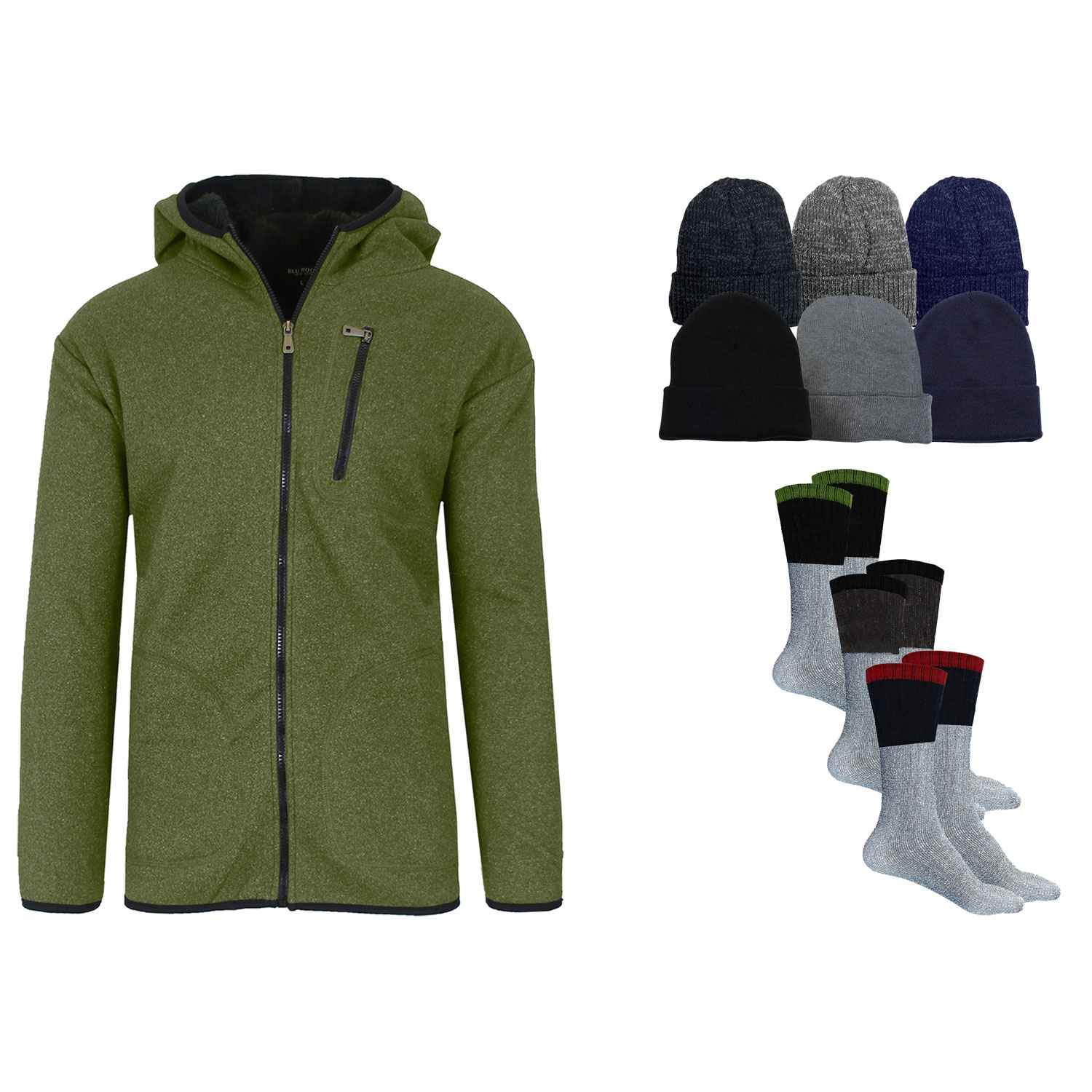 Men's Sherpa Winter Gift Set Bundle