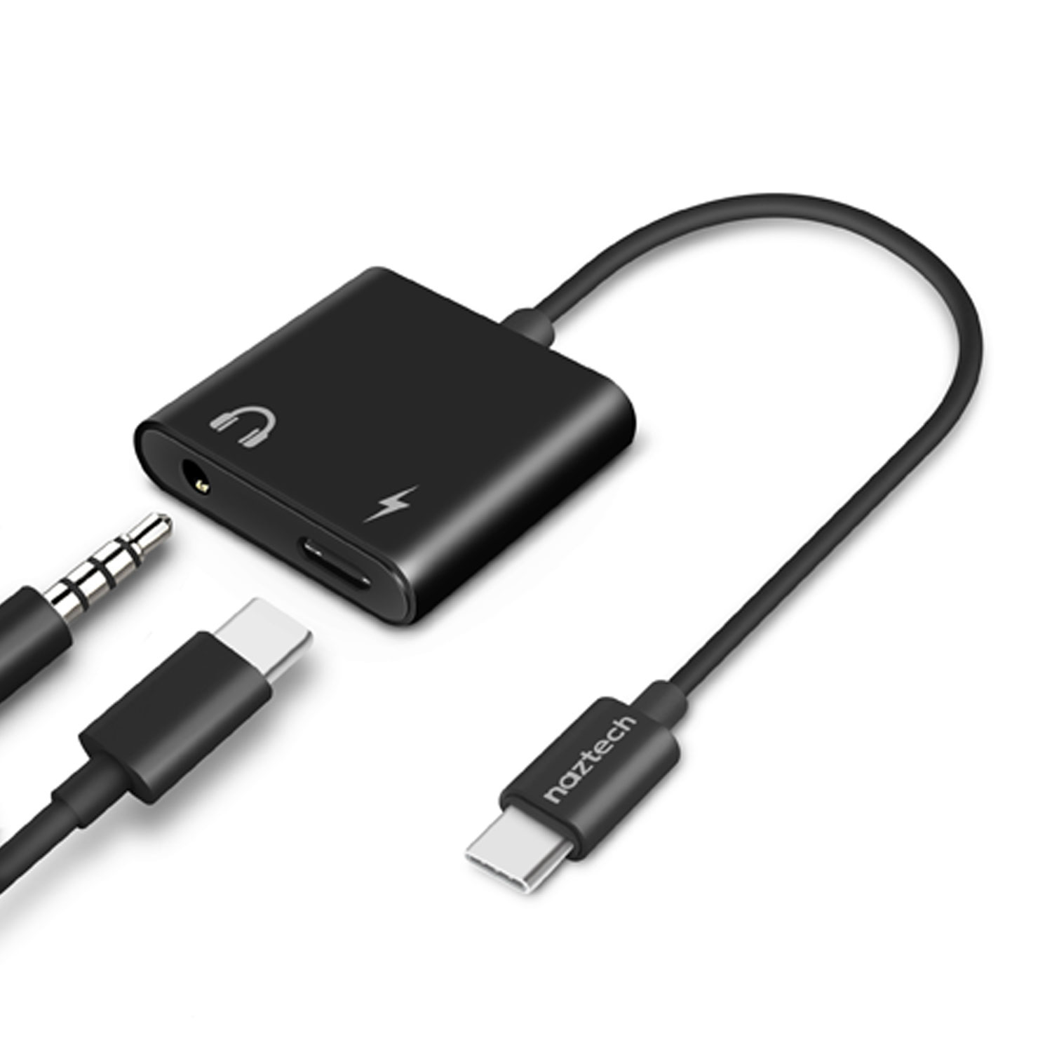 Naztech USB-C To 3.5mm Charge And Audio Adapter