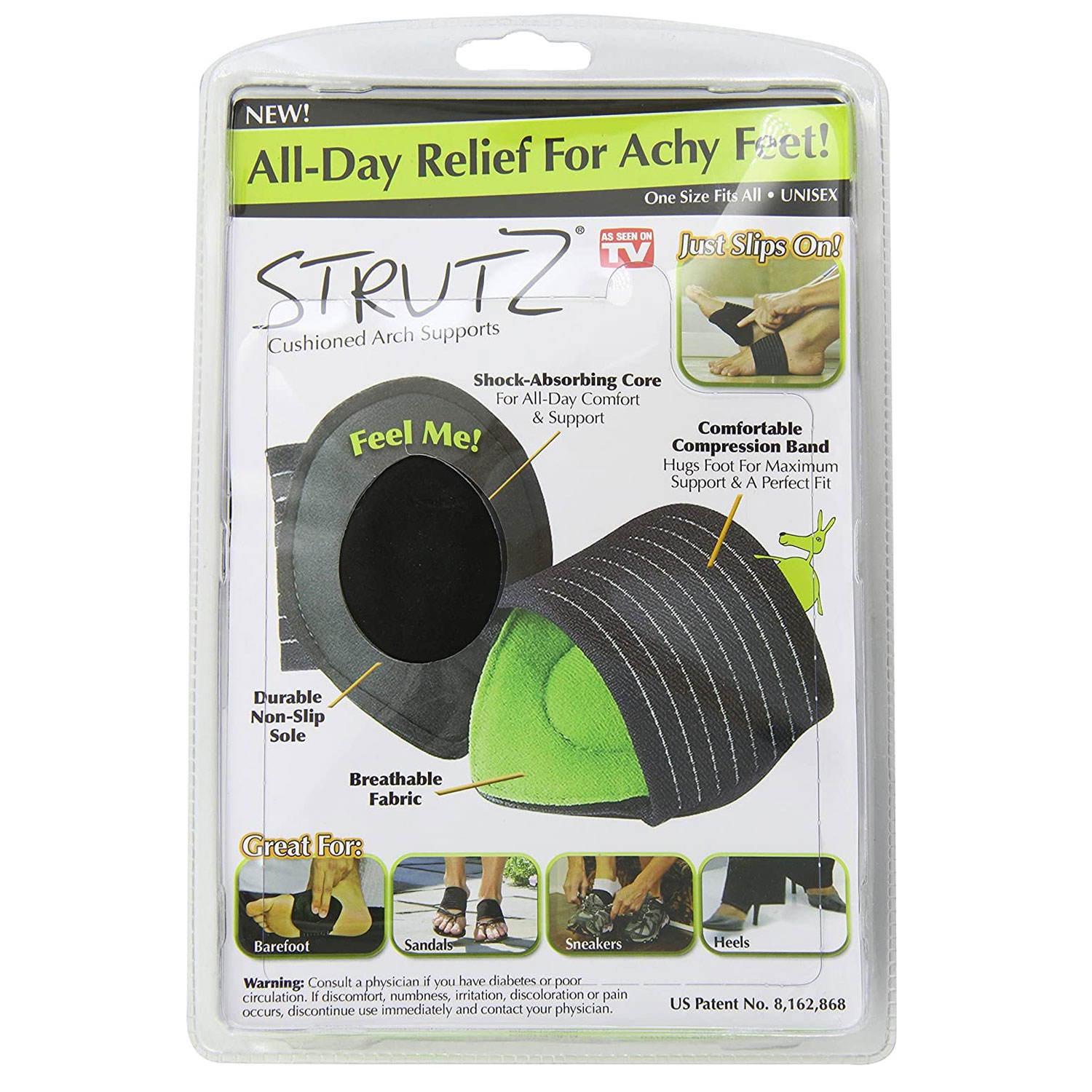 Ontel Strutz Cushioned Arch Supports Set Of 4