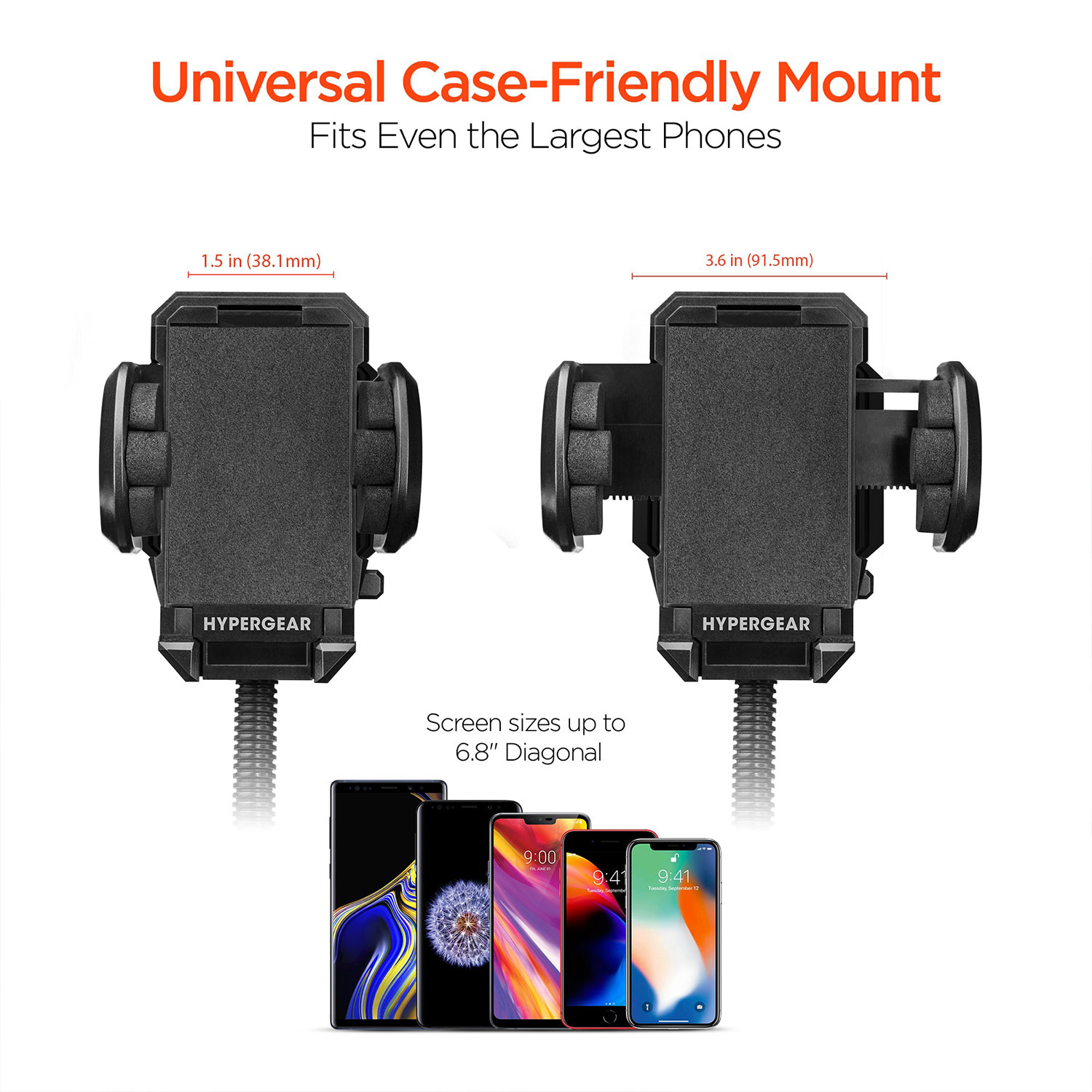 HyperGear Universal Windshield Phone Mount Black