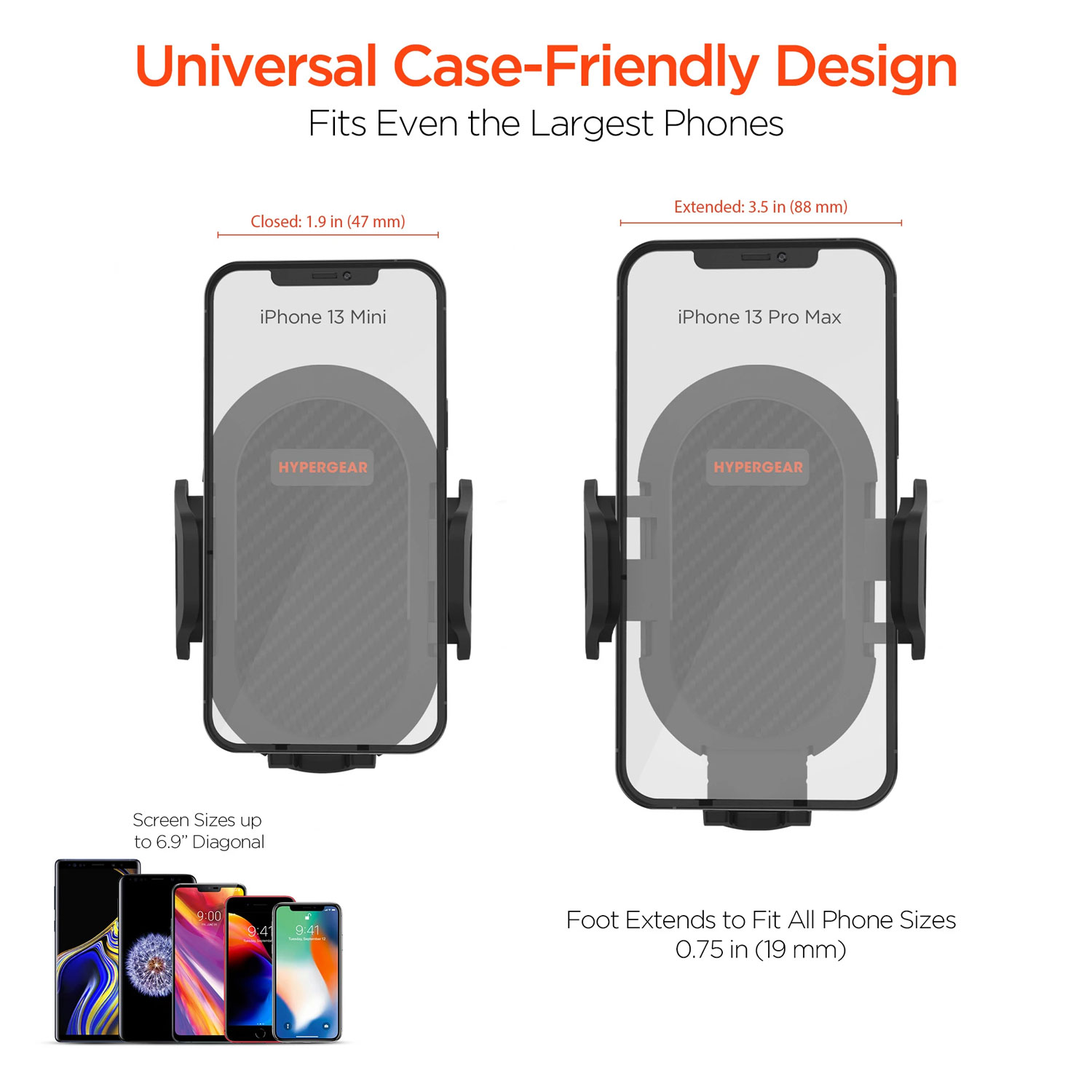 HyperGear Cup Holder Flex Universal Phone Mount Black