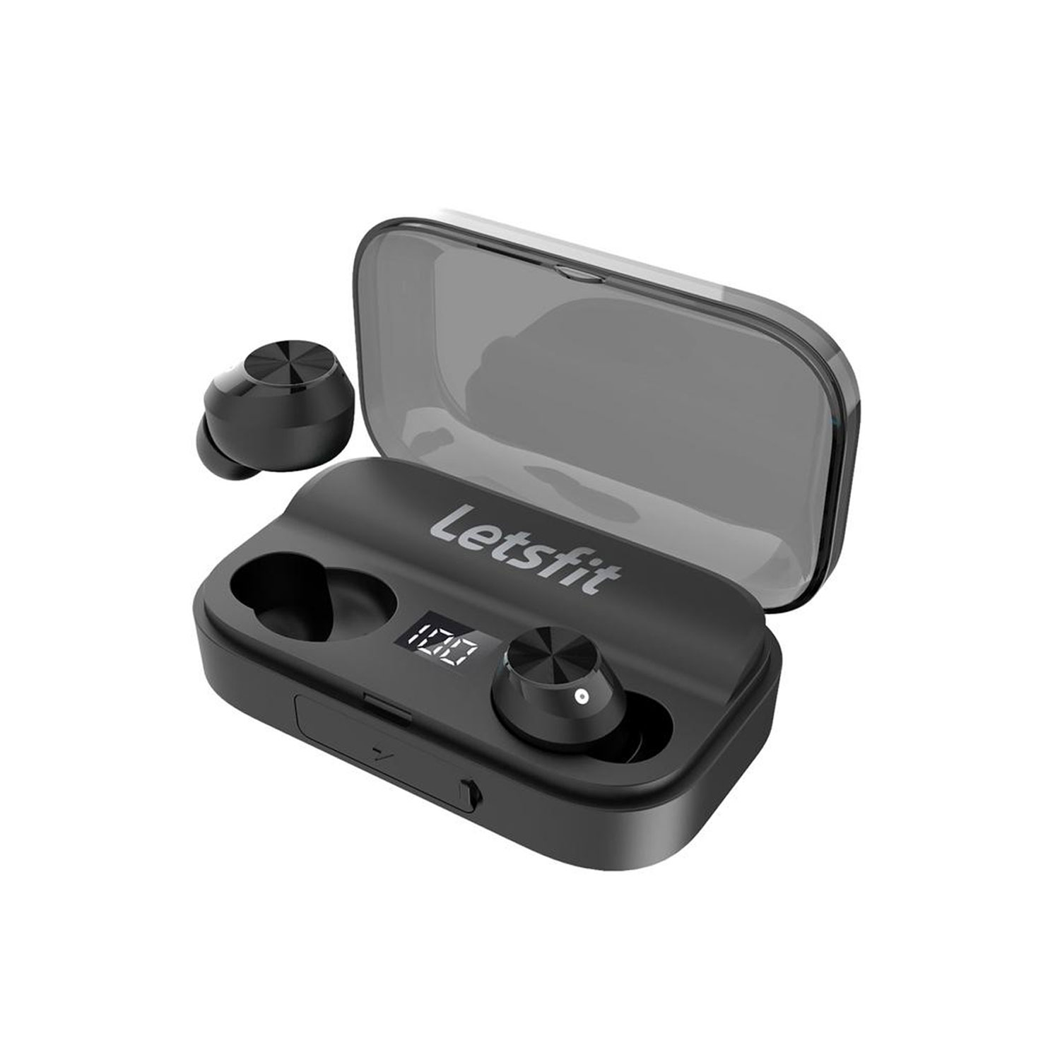 True Wireless LETSCOM Earbuds T22 Black-Letsfit