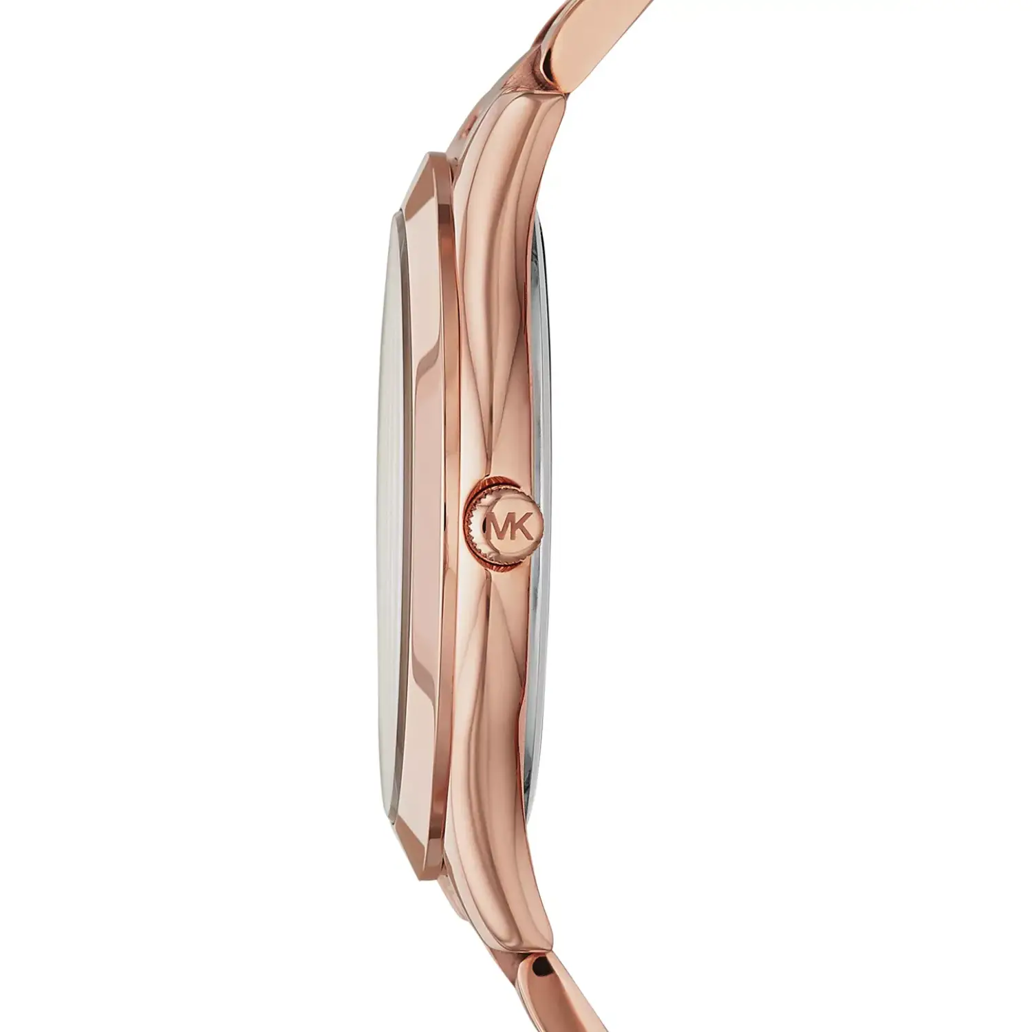 Michael Kors Unisex Slim Runway Rose Gold-Tone Stainless Steel Bracelet Watch 42mm