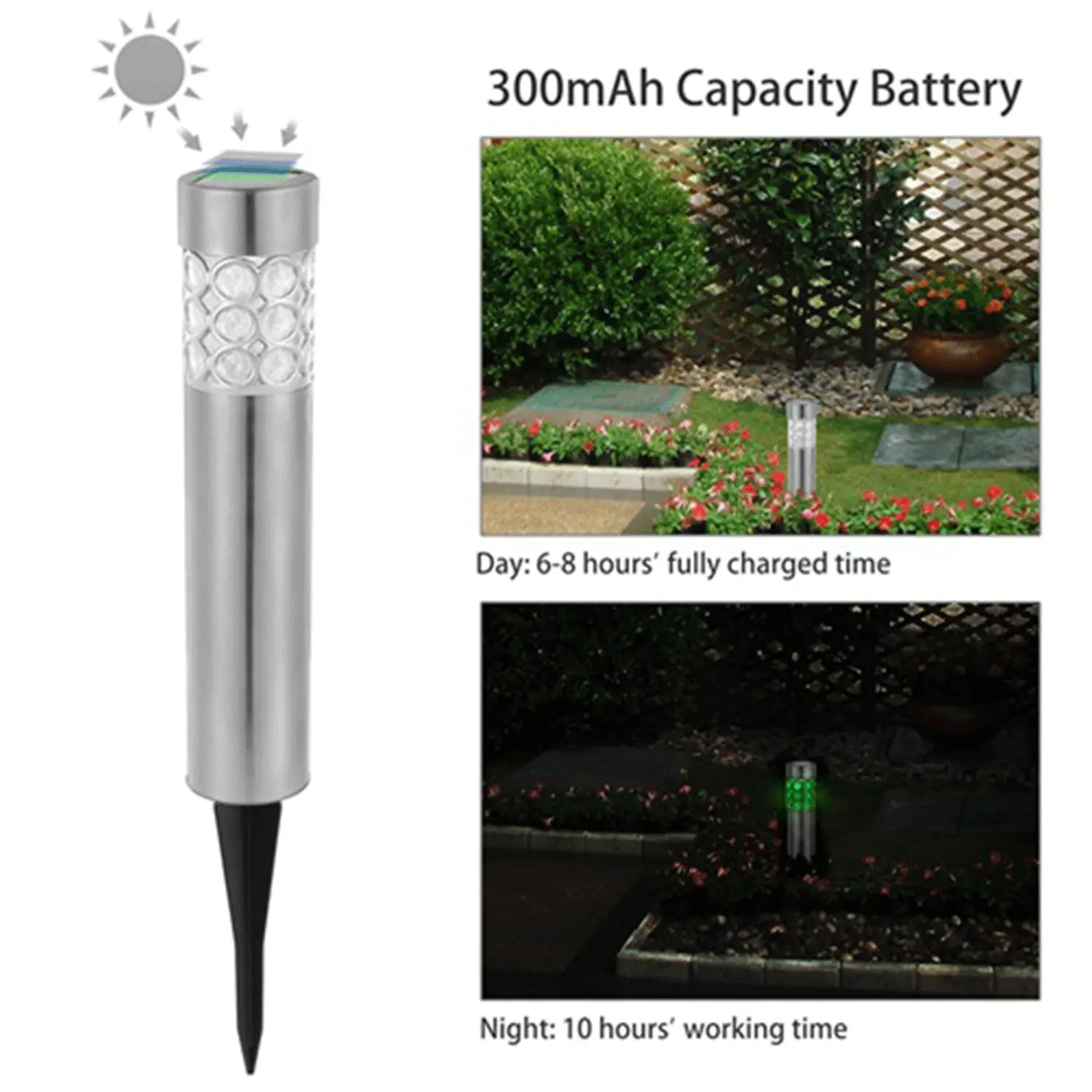 SolarEK Circular Color-Changing Solar Garden Pathway Light Set