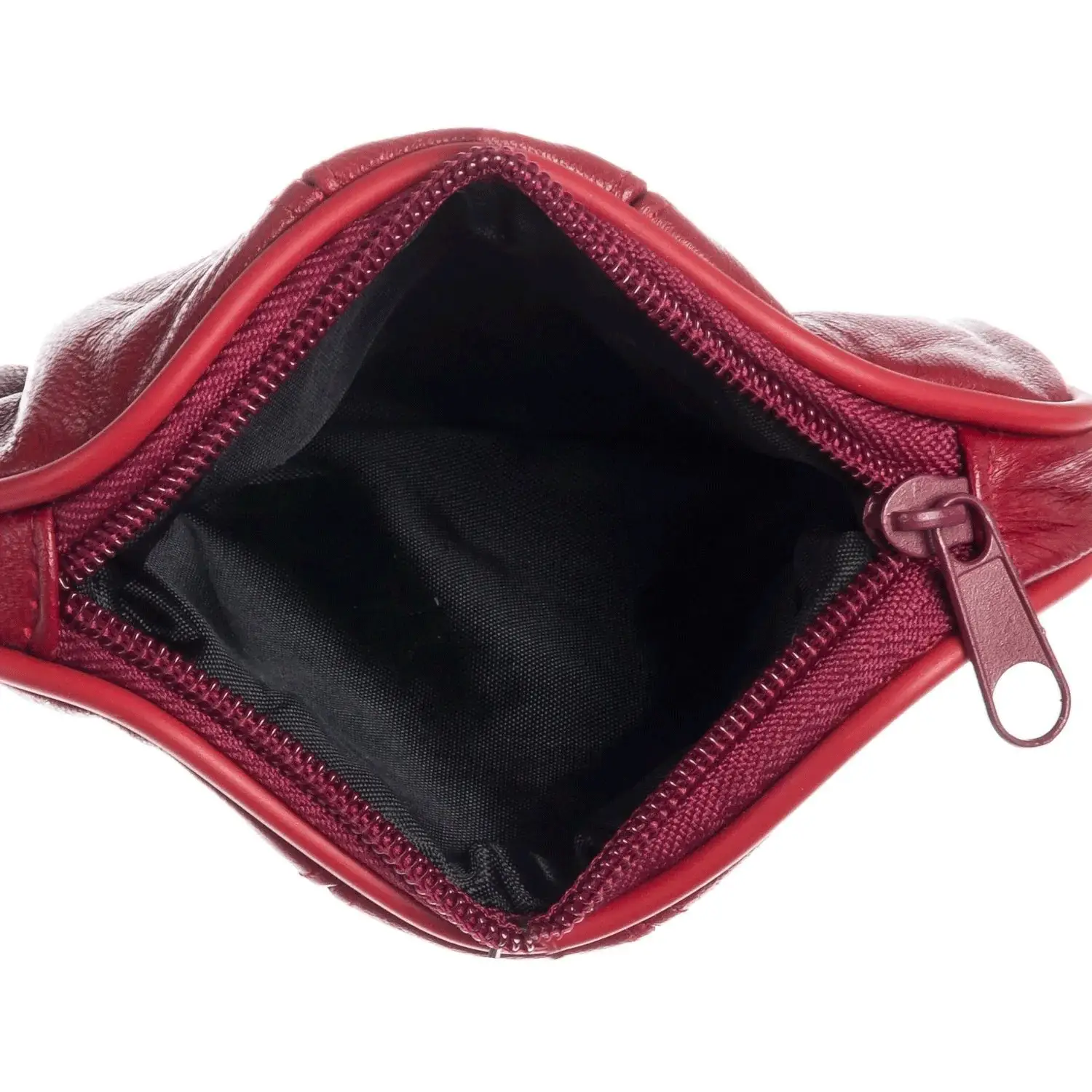 Kiss Lock Leather Coin Purse