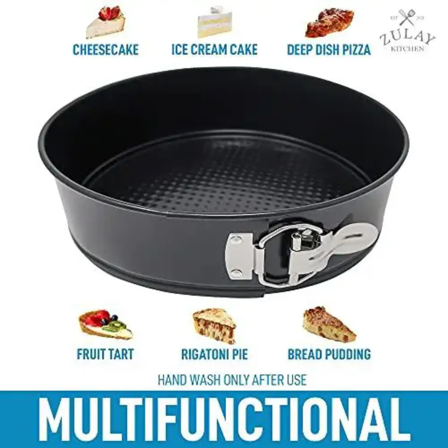 ZK Cheesecake Pan - Springform Pan with Safe Non-Stick Coating - 9 Inch 