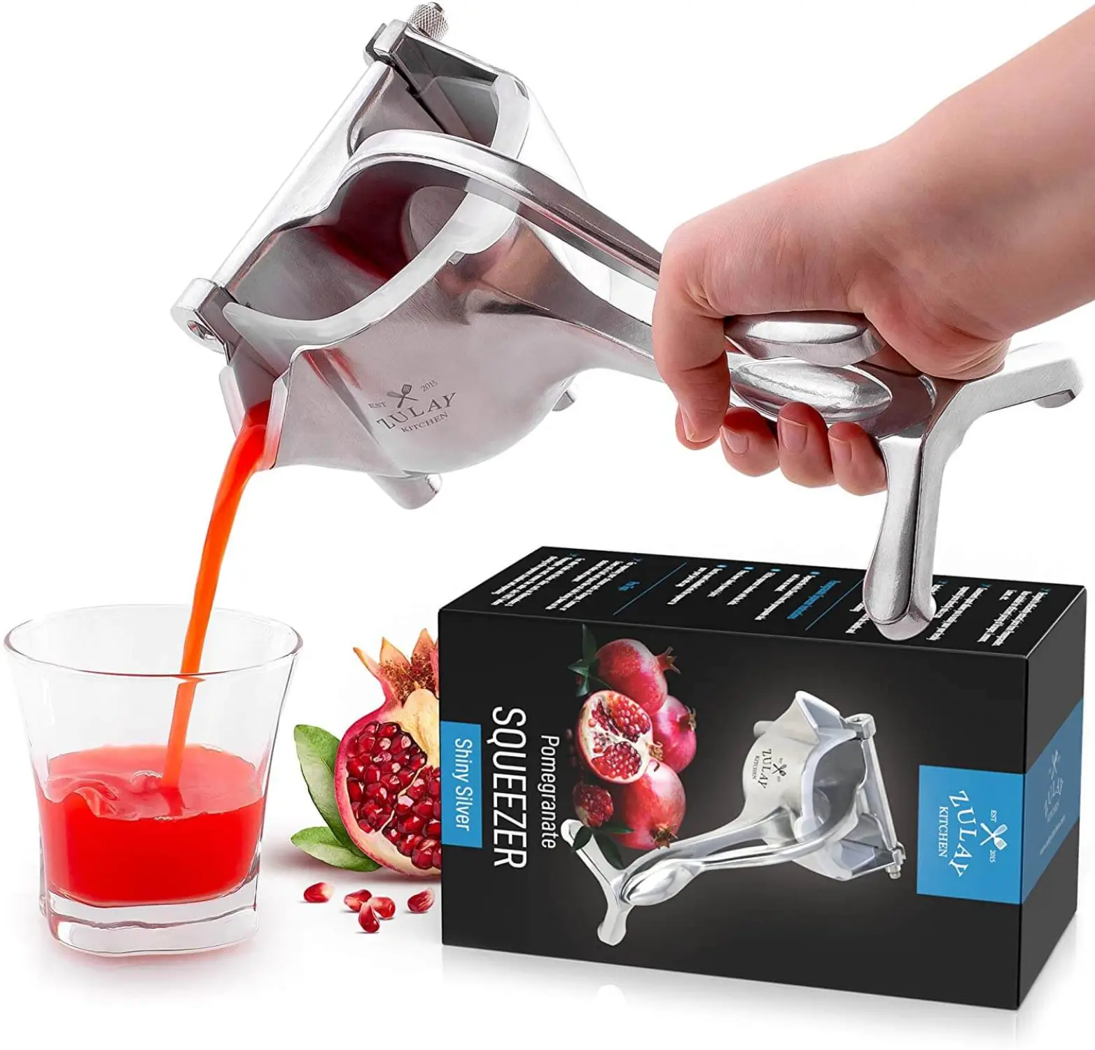 ZK Pomegranate Squeezer - Shiny Metal