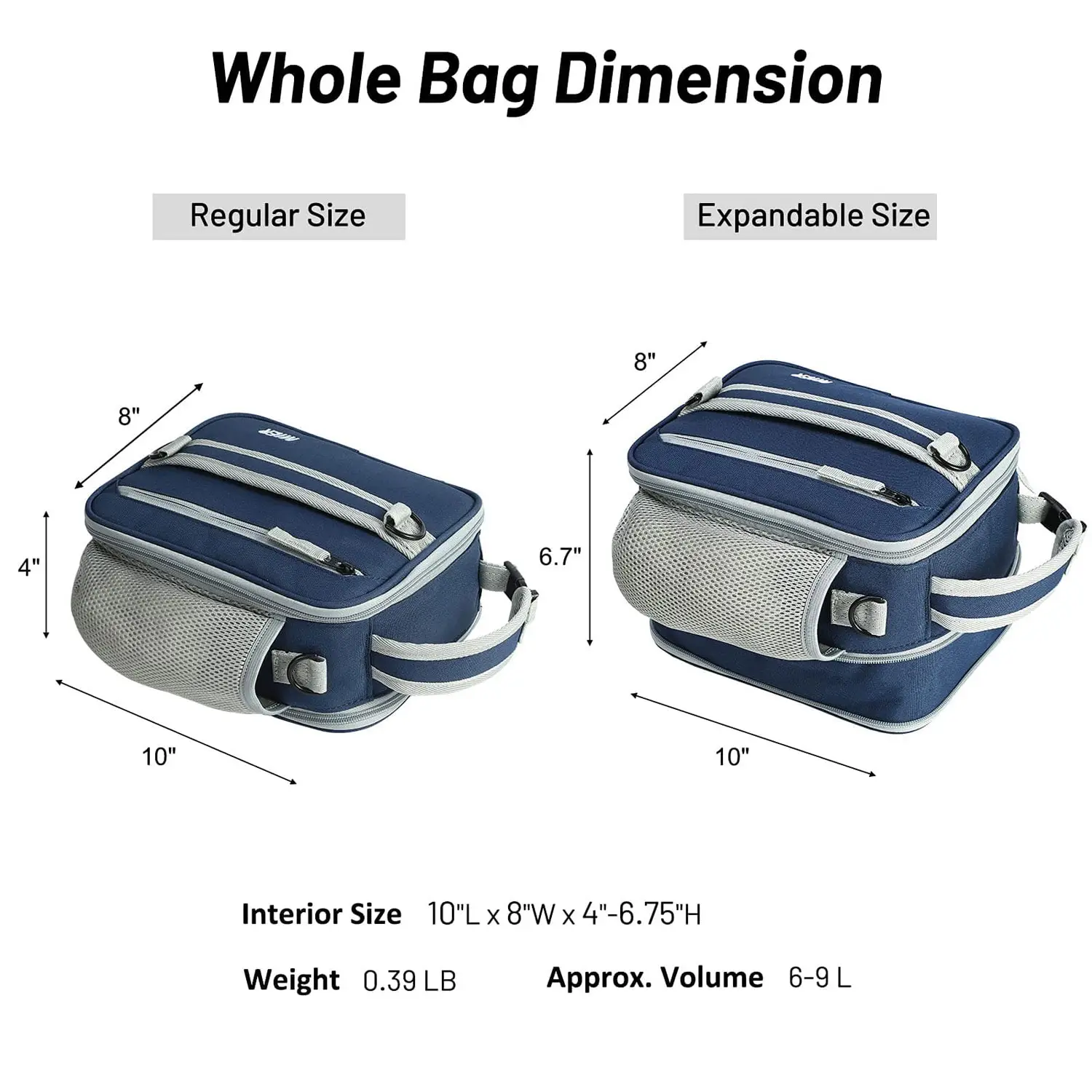 Expandable Lunch Bag Insulated Lunch Box for Men Boys Teens