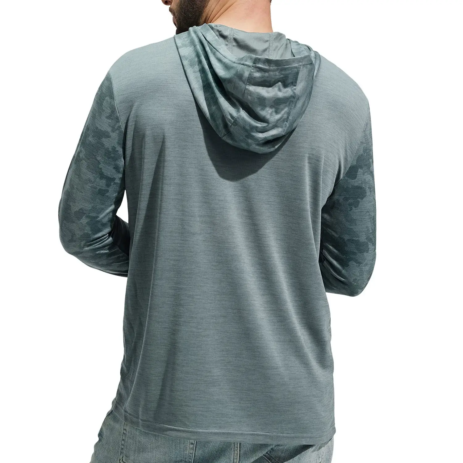 Men Upf 50+ Sun Protection Hoodie SPF Shirts With Thumbhole