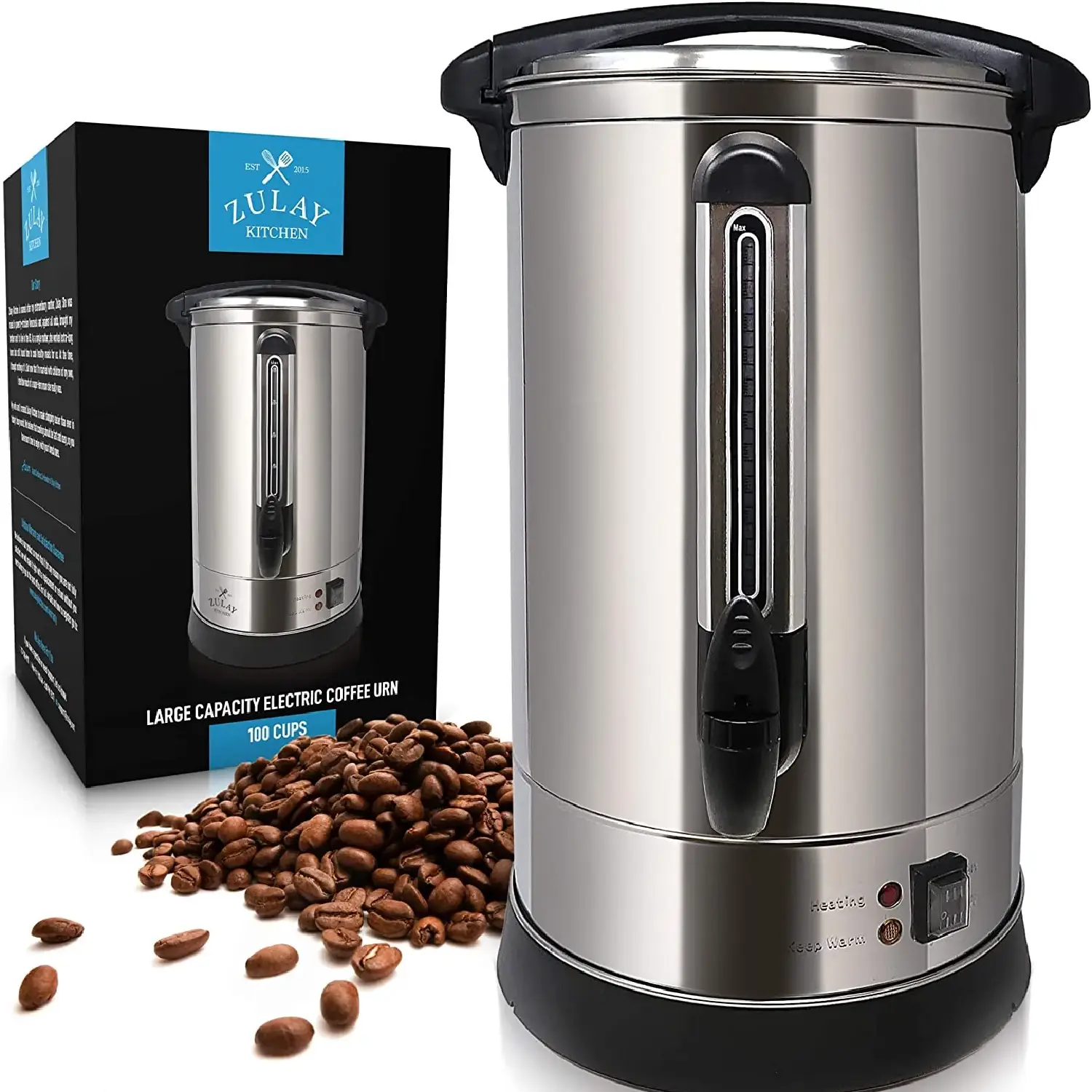 Zulay Premium Commercial Coffee Urn - 100 Cup