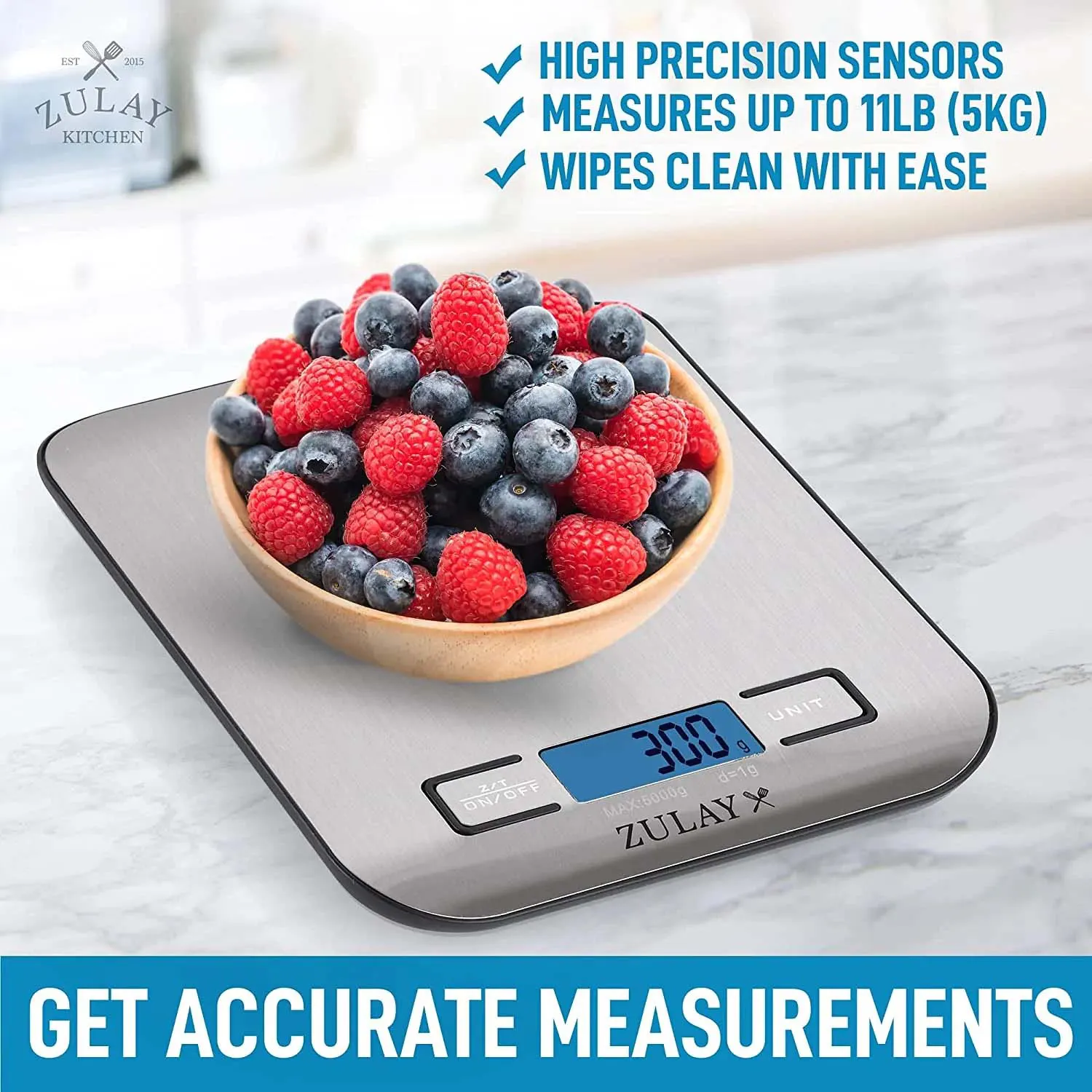 Precision Digital Food Scale Weight Grams And Oz, Lb, Kg, Ml