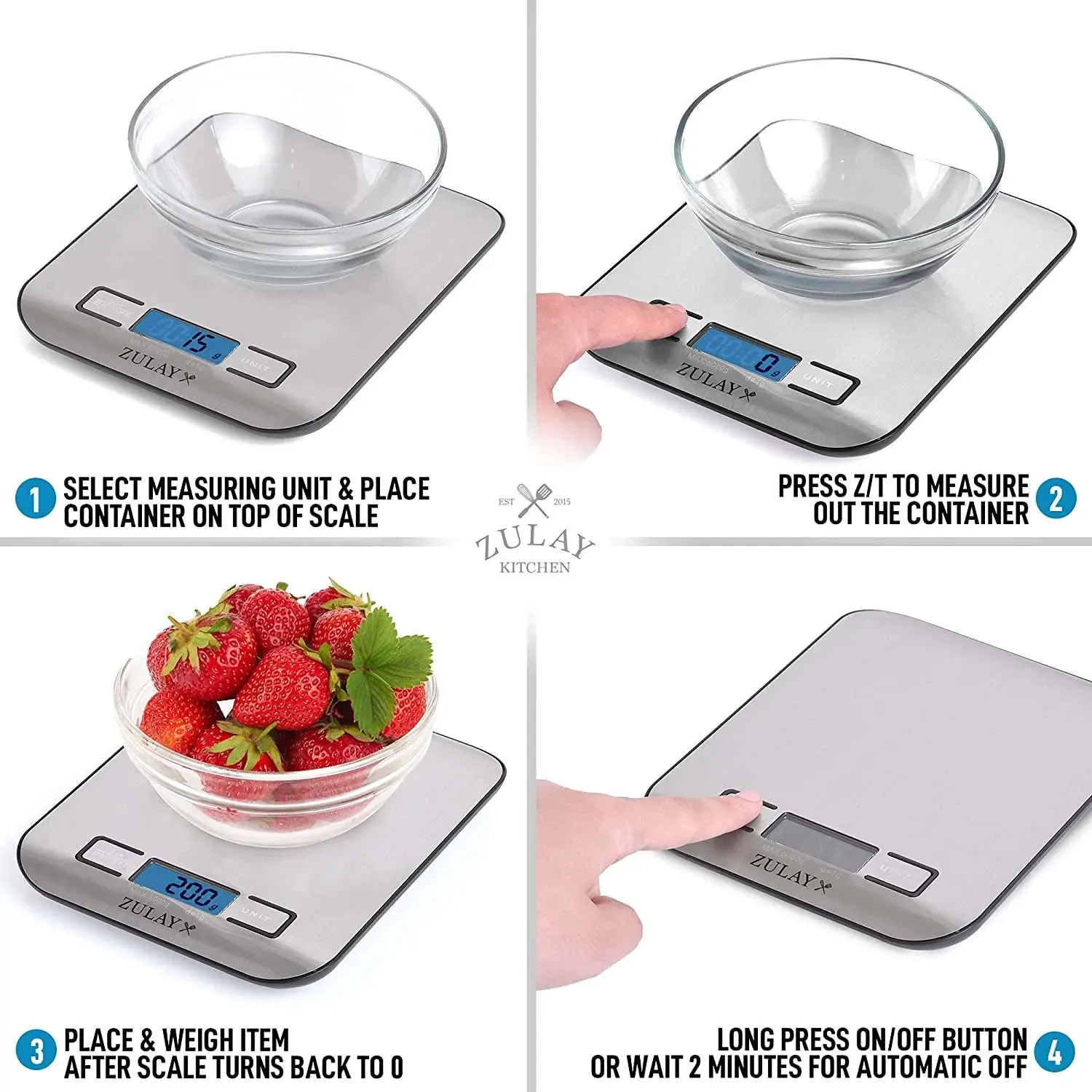 Precision Digital Food Scale Weight Grams And Oz, Lb, Kg, Ml