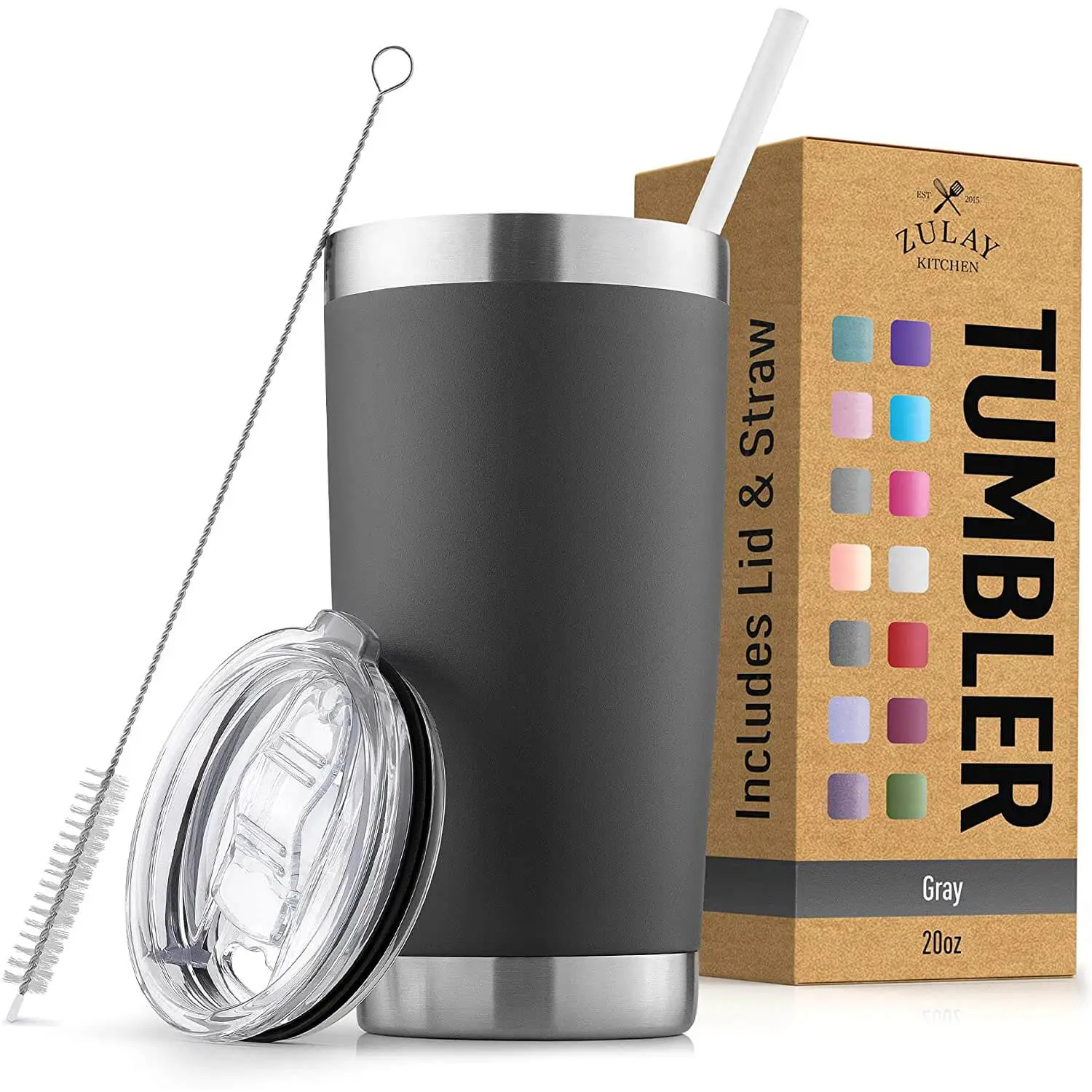 Tumbler With Lid and Straw - 20oz