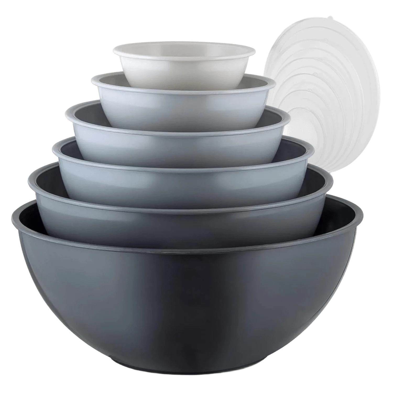 12 Piece Plastic Mixing Bowls With Lids Set