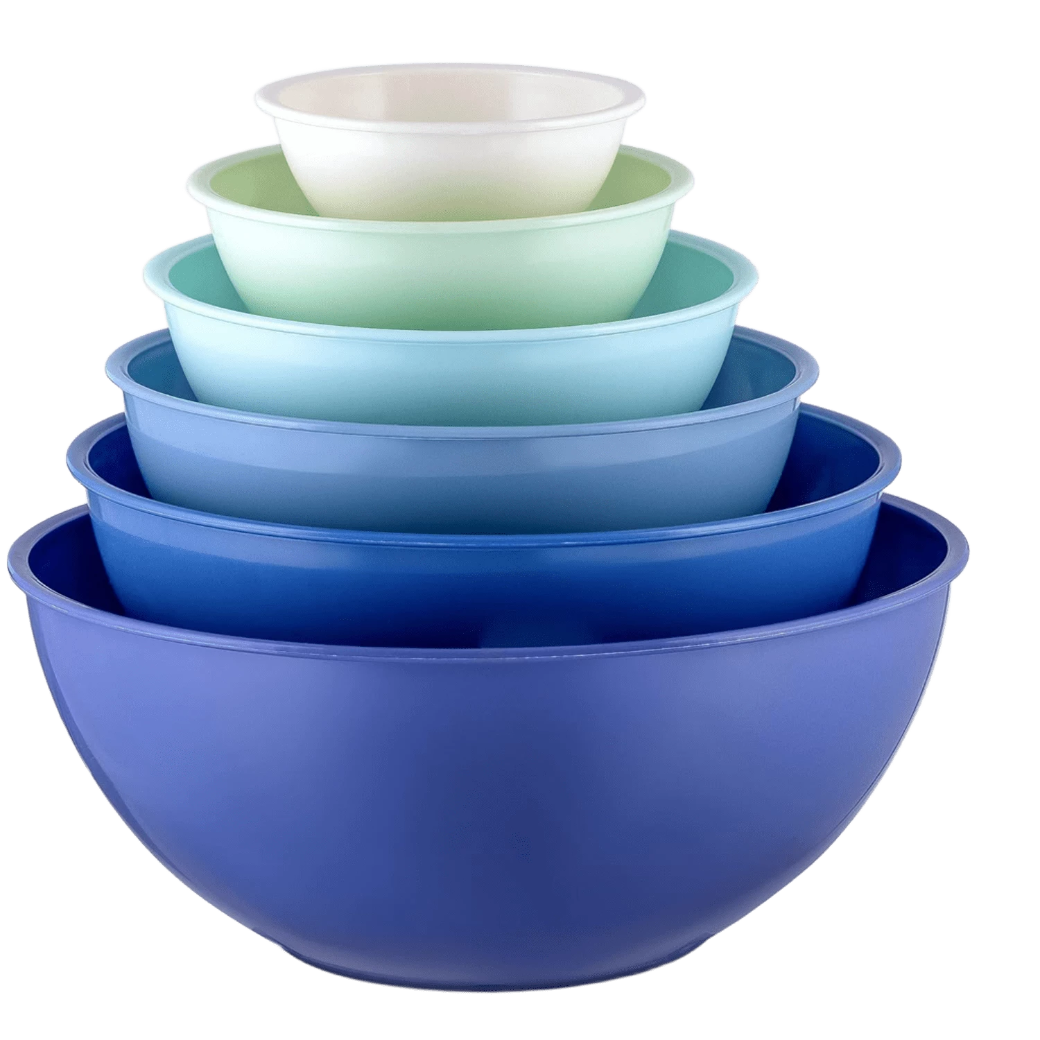 12 Piece Plastic Mixing Bowls With Lids Set