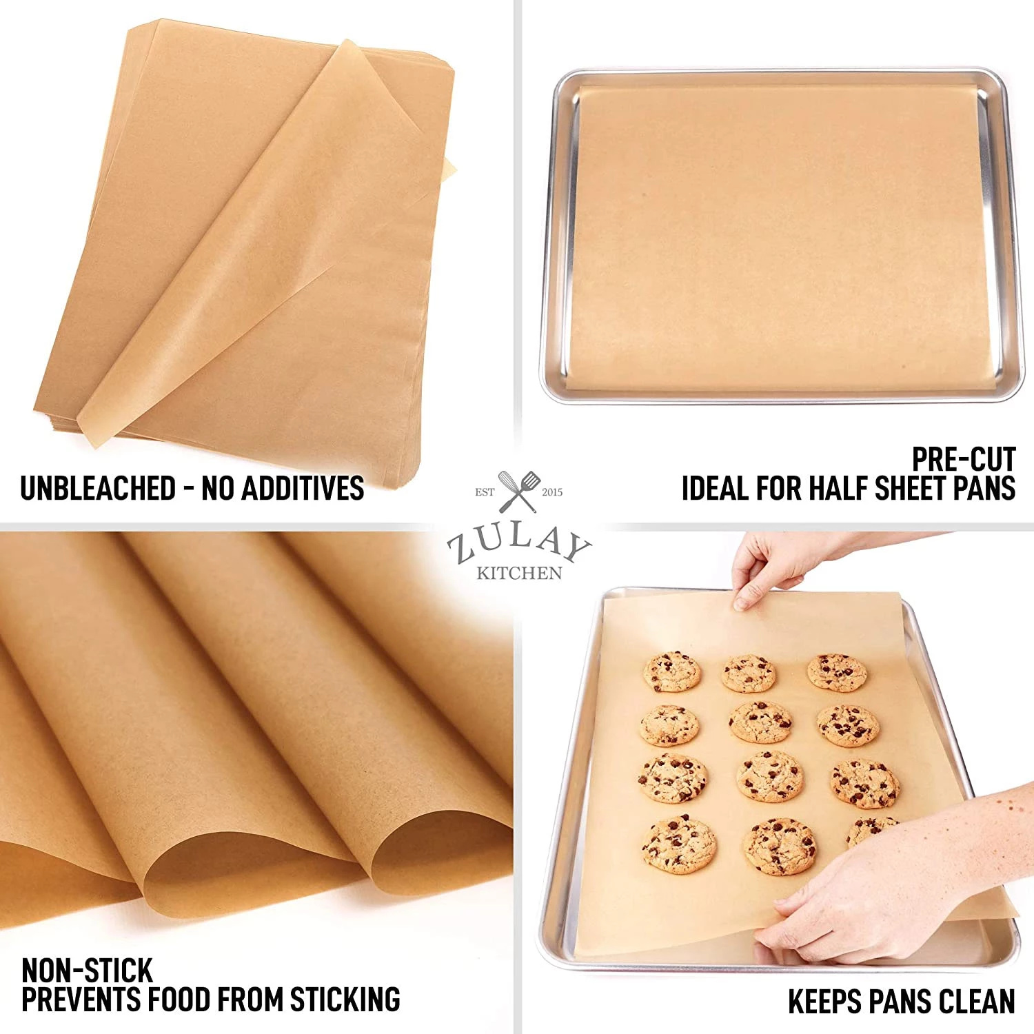 Unbleached Parchment Paper (200 pieces) - 12x16 Inches