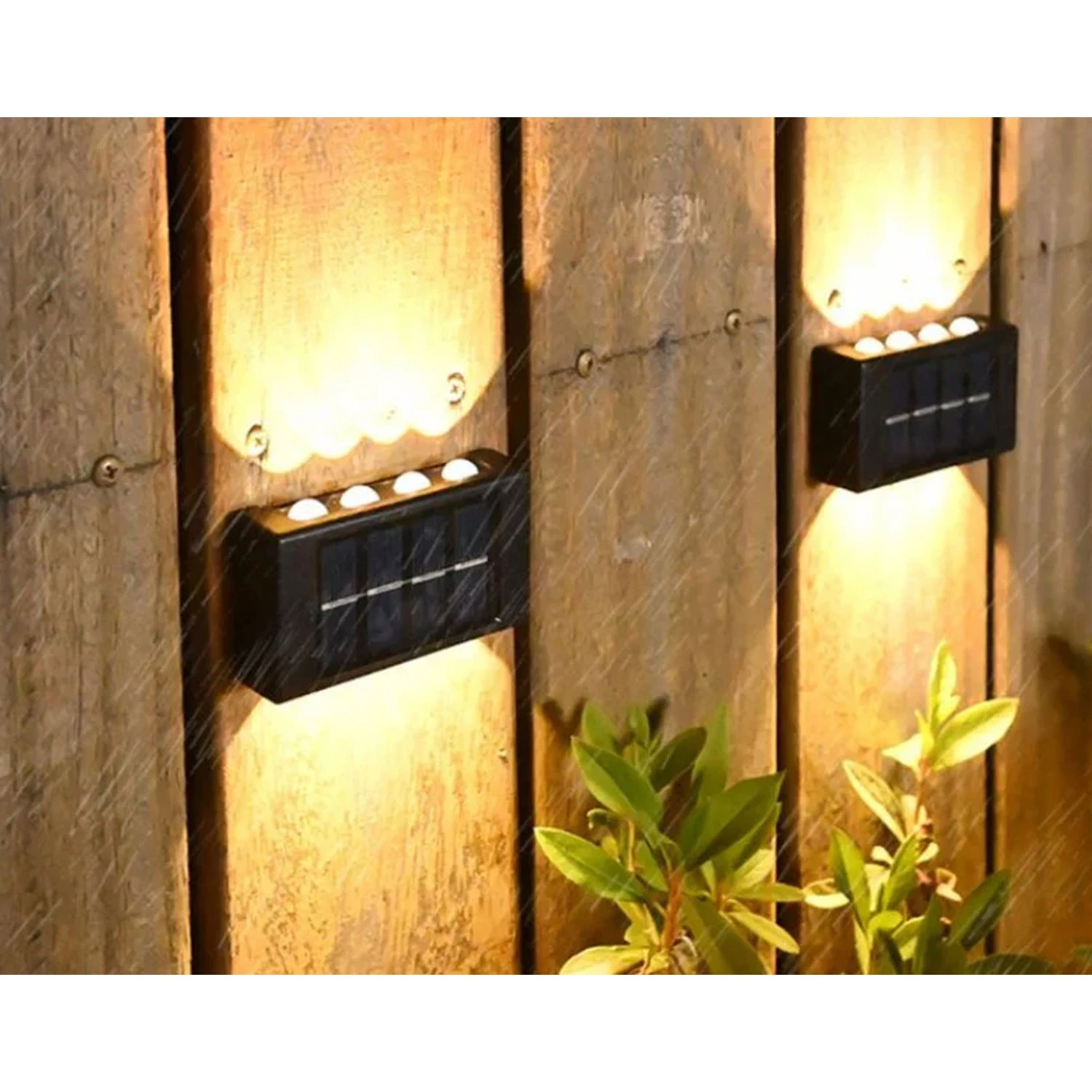 4-Pack Solar Outdoor Wall LED Light