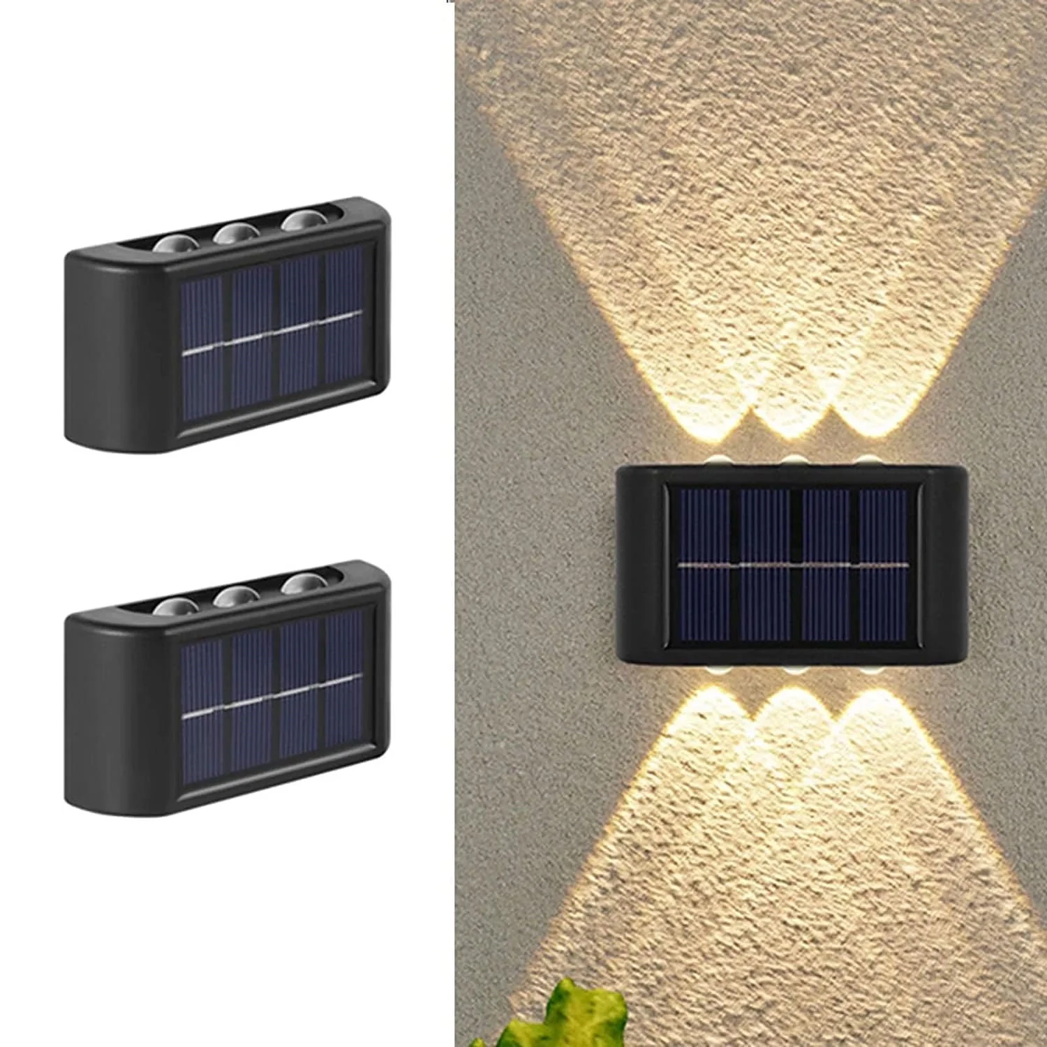 4-Pack Solar Outdoor Wall LED Light