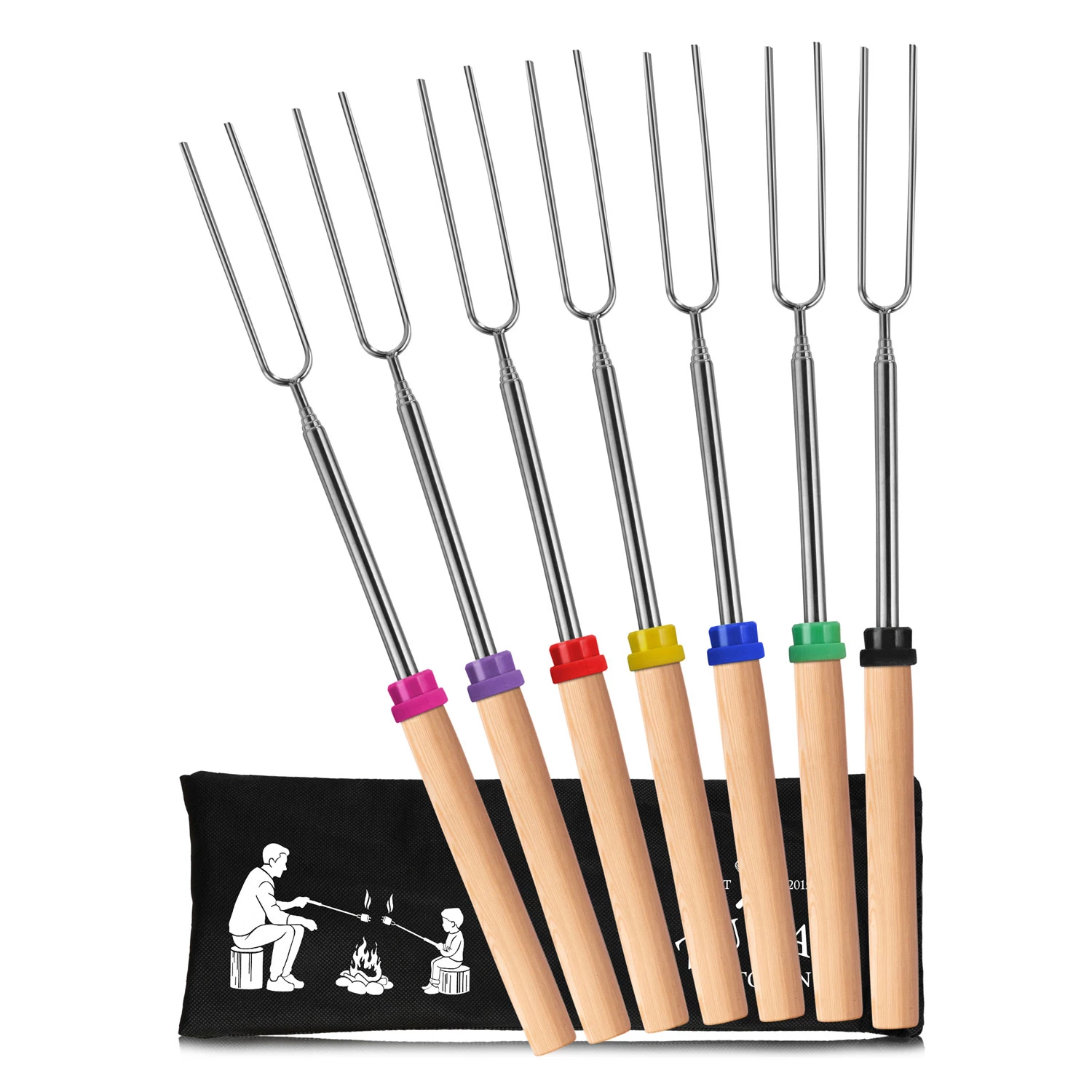 ZK Telescopic Marshmallow Roasting Sticks - 7 pack