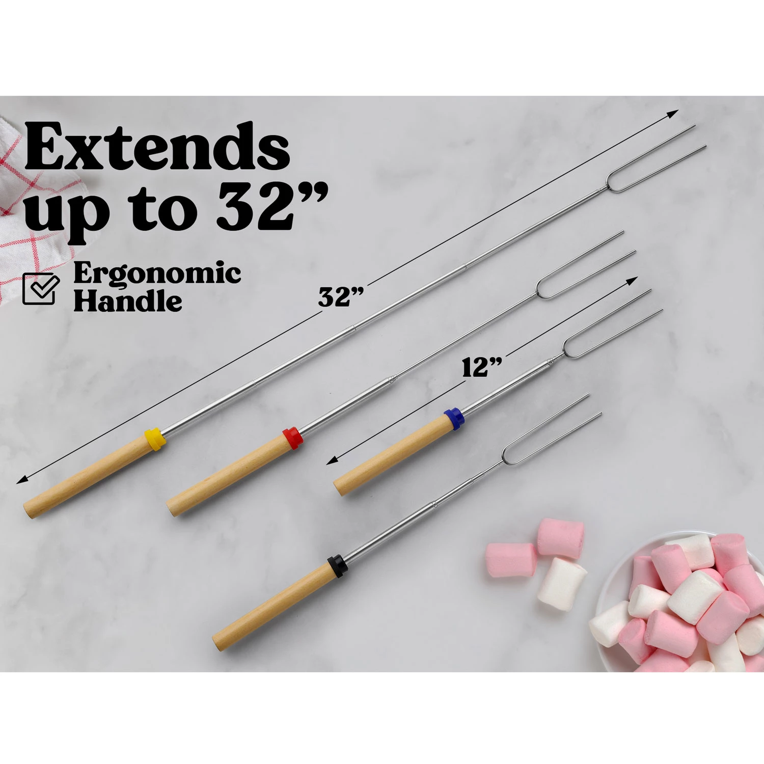 ZK Telescopic Marshmallow Roasting Sticks - 7 pack