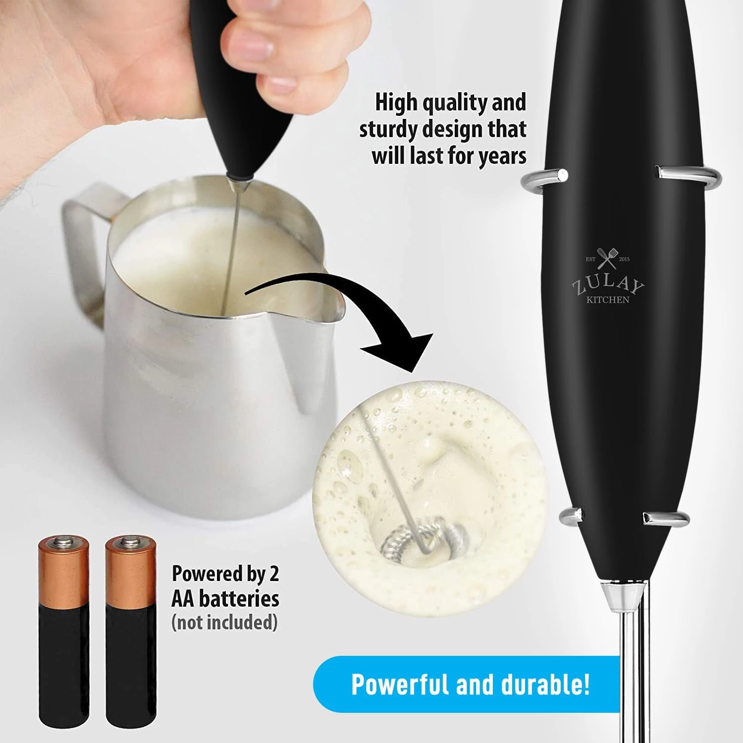 ZK Milk Frother Pitcher Stencil Stirrer Set