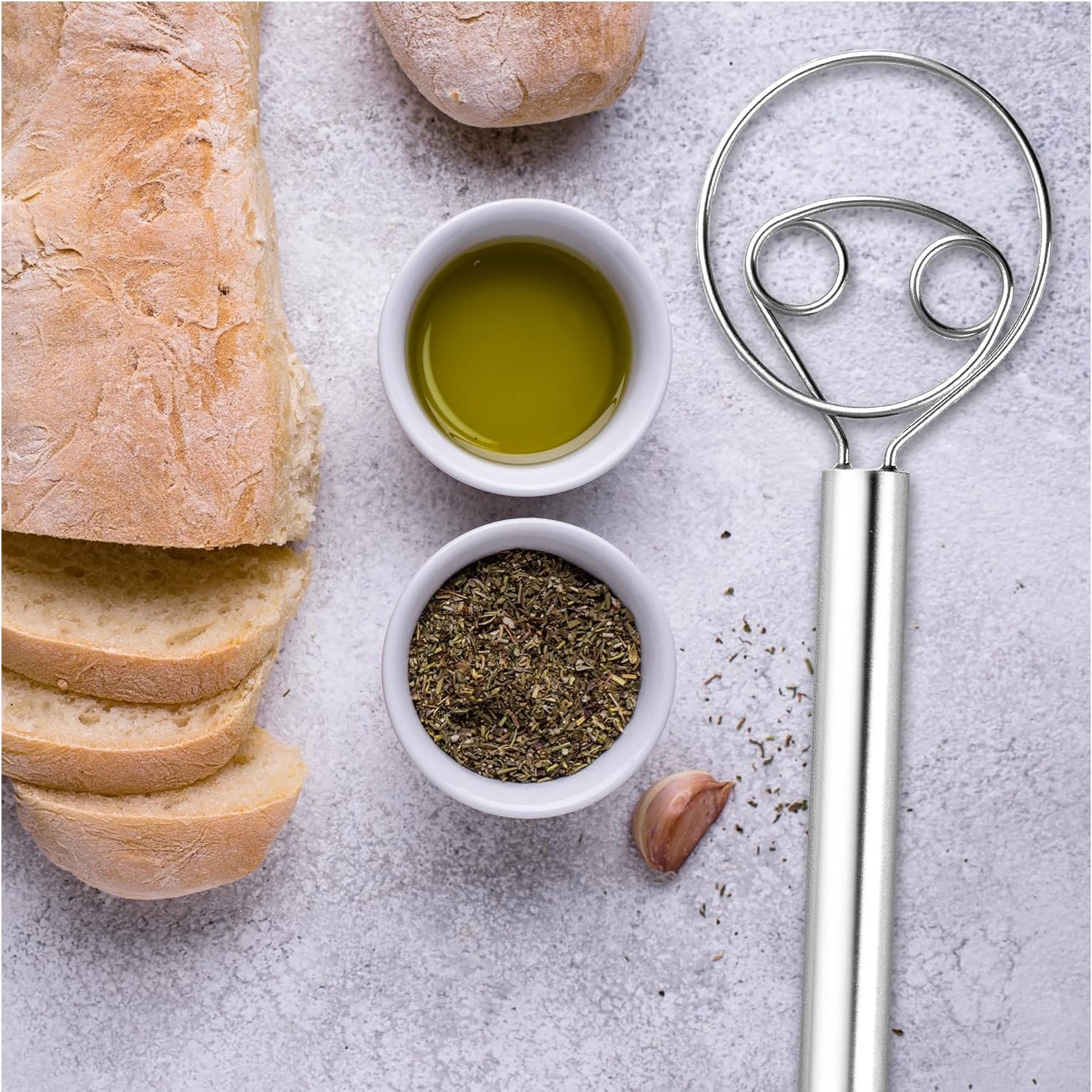 ZK Danish Dough Whisk - Stainless Steel - Double Eye