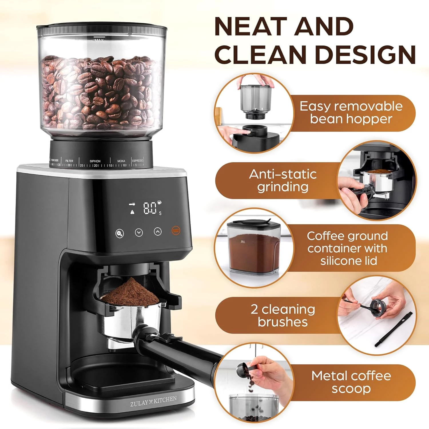 ZK Commercial Espresso Grinder