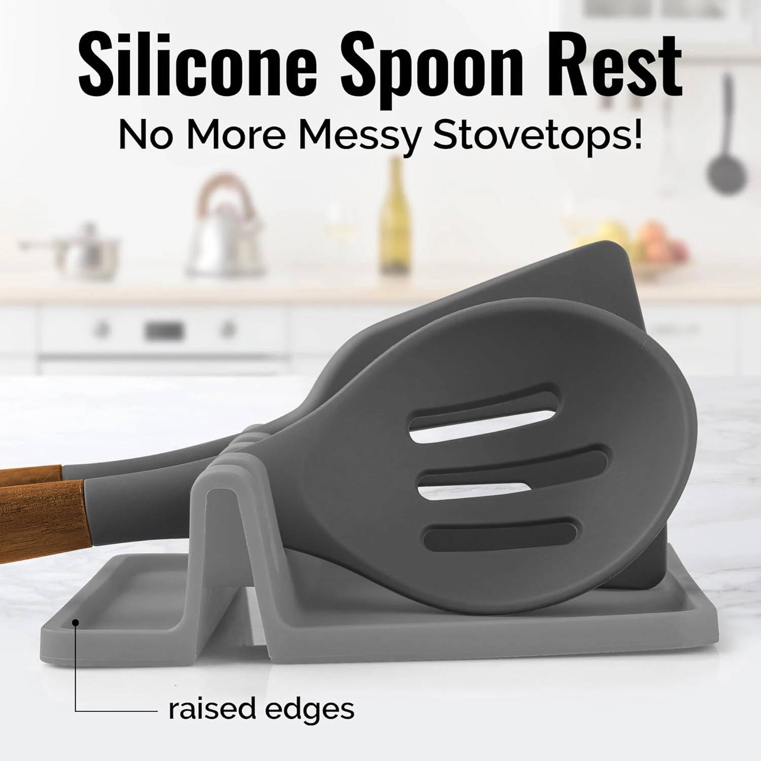 Retail - ZK Silicone Utensil Rest Grey