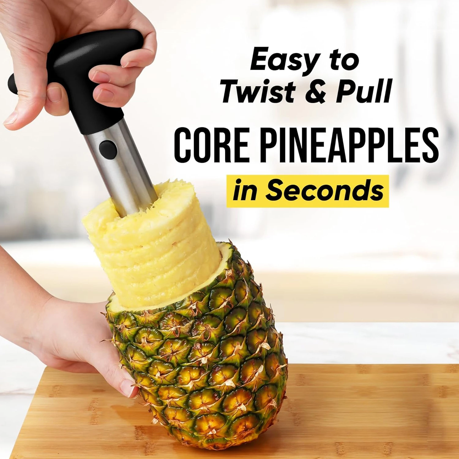 Retail - ZK Pineapple Corer w Black Handle