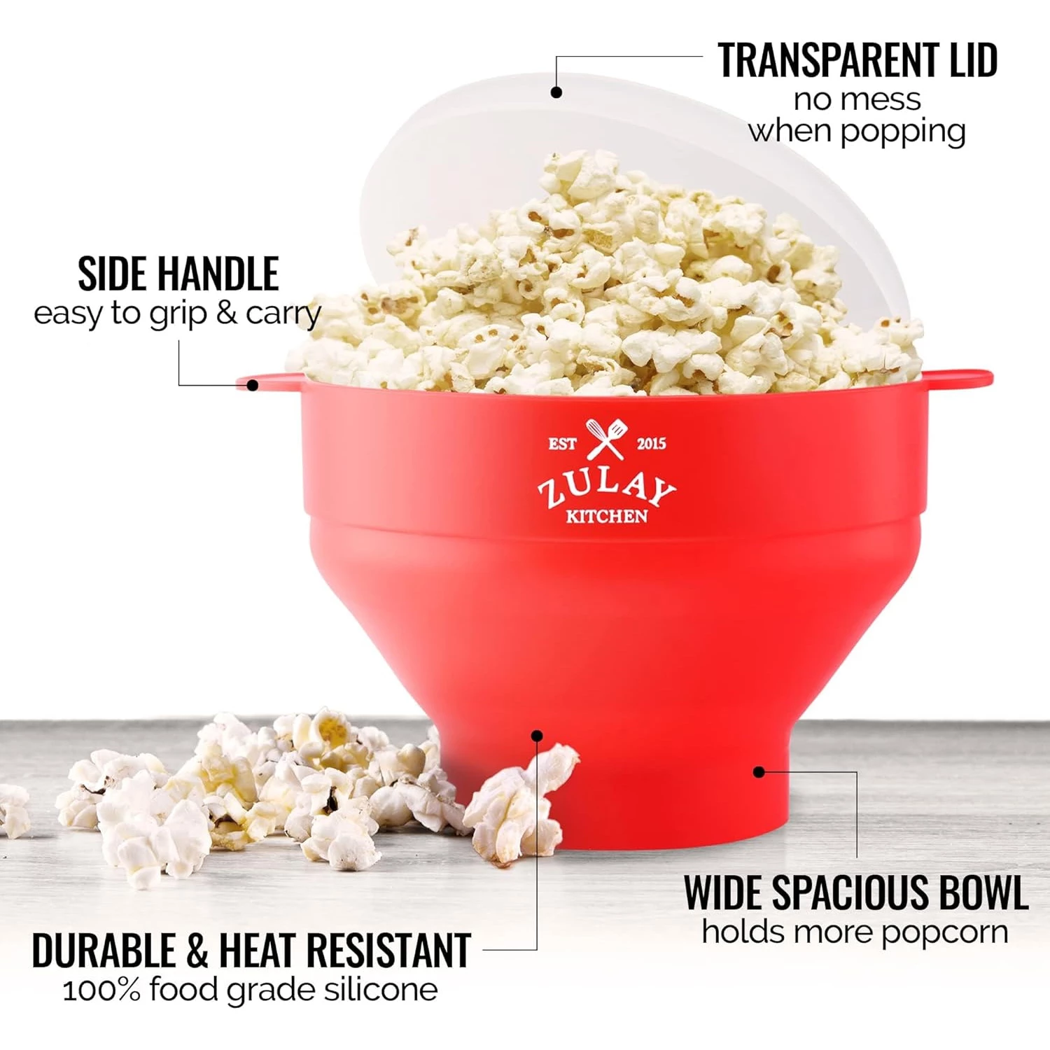 Retail - ZK Popcorn Popper - Silicone Red 