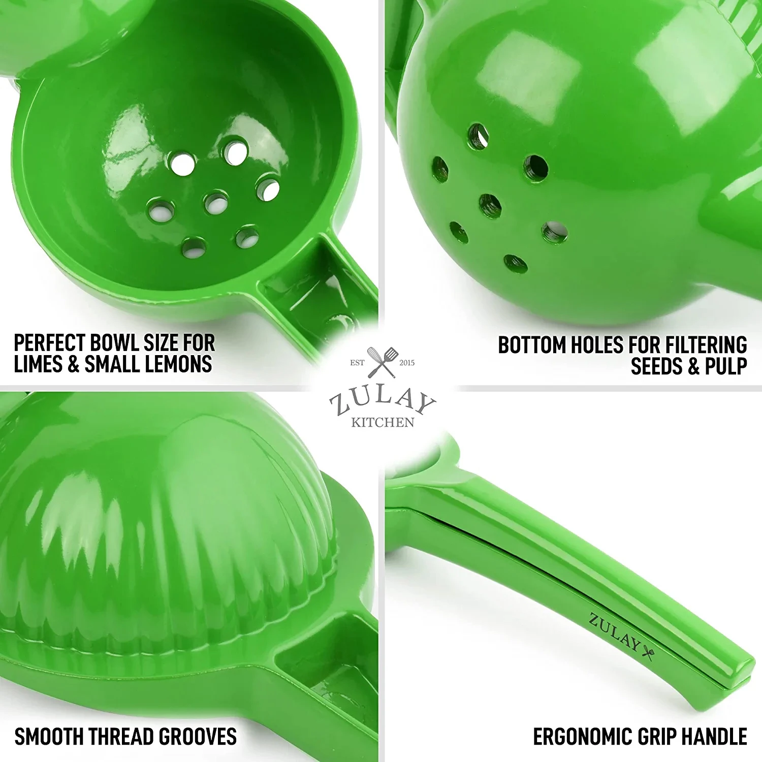 Zulay Premium Quality Metal Lime Squeezer, Citrus Juicer