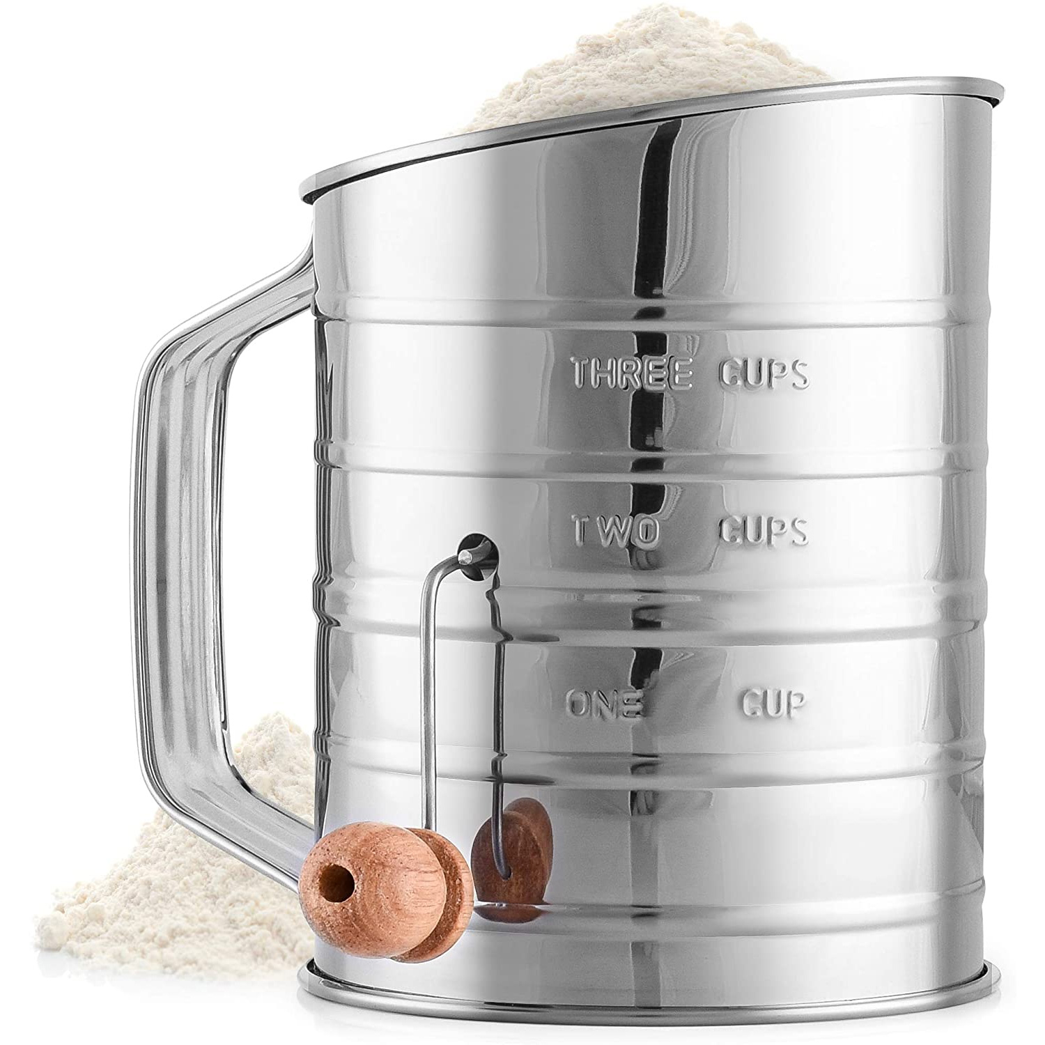 ZK Stainless Steel 3 Cup Flour Sifter