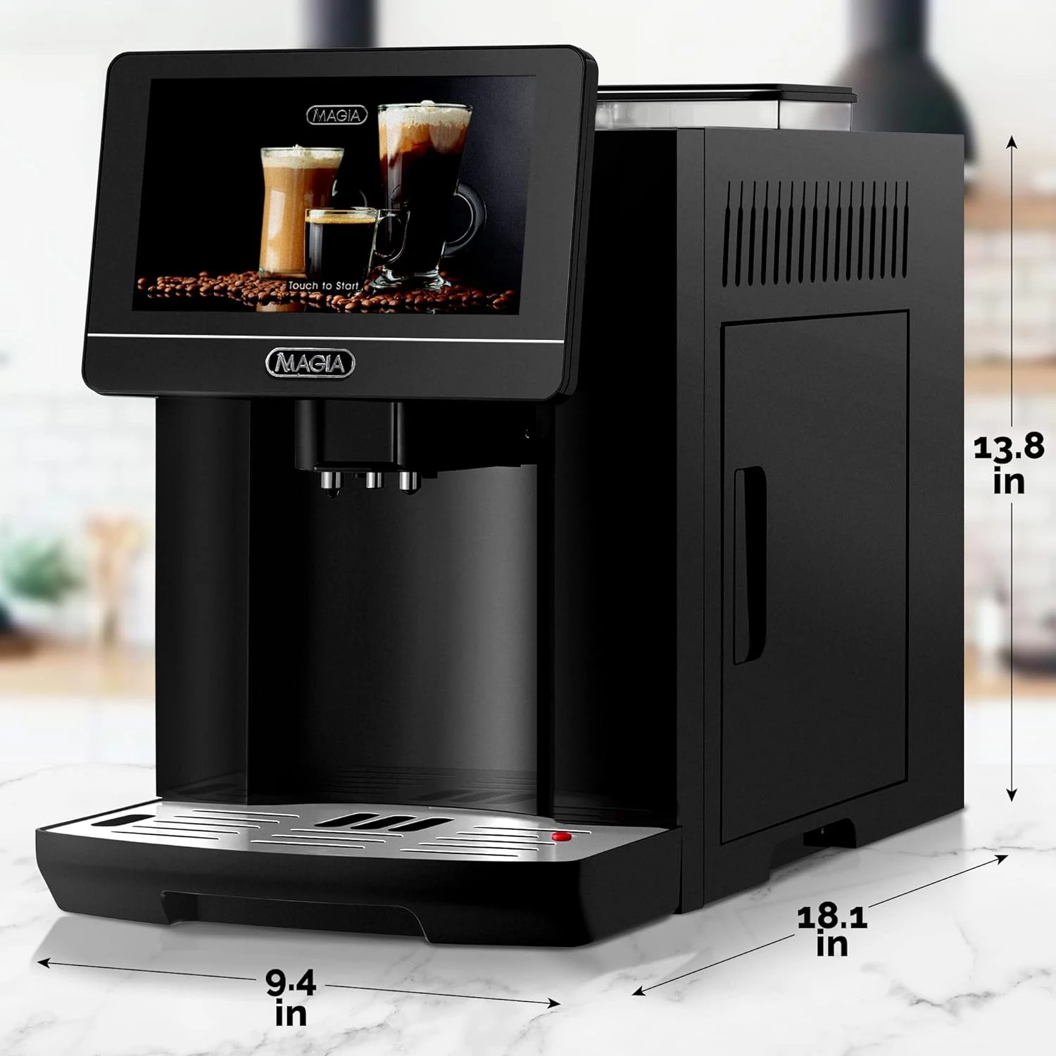 ZK Magia Super Automatic Coffee Machine - LUX - Black/Black