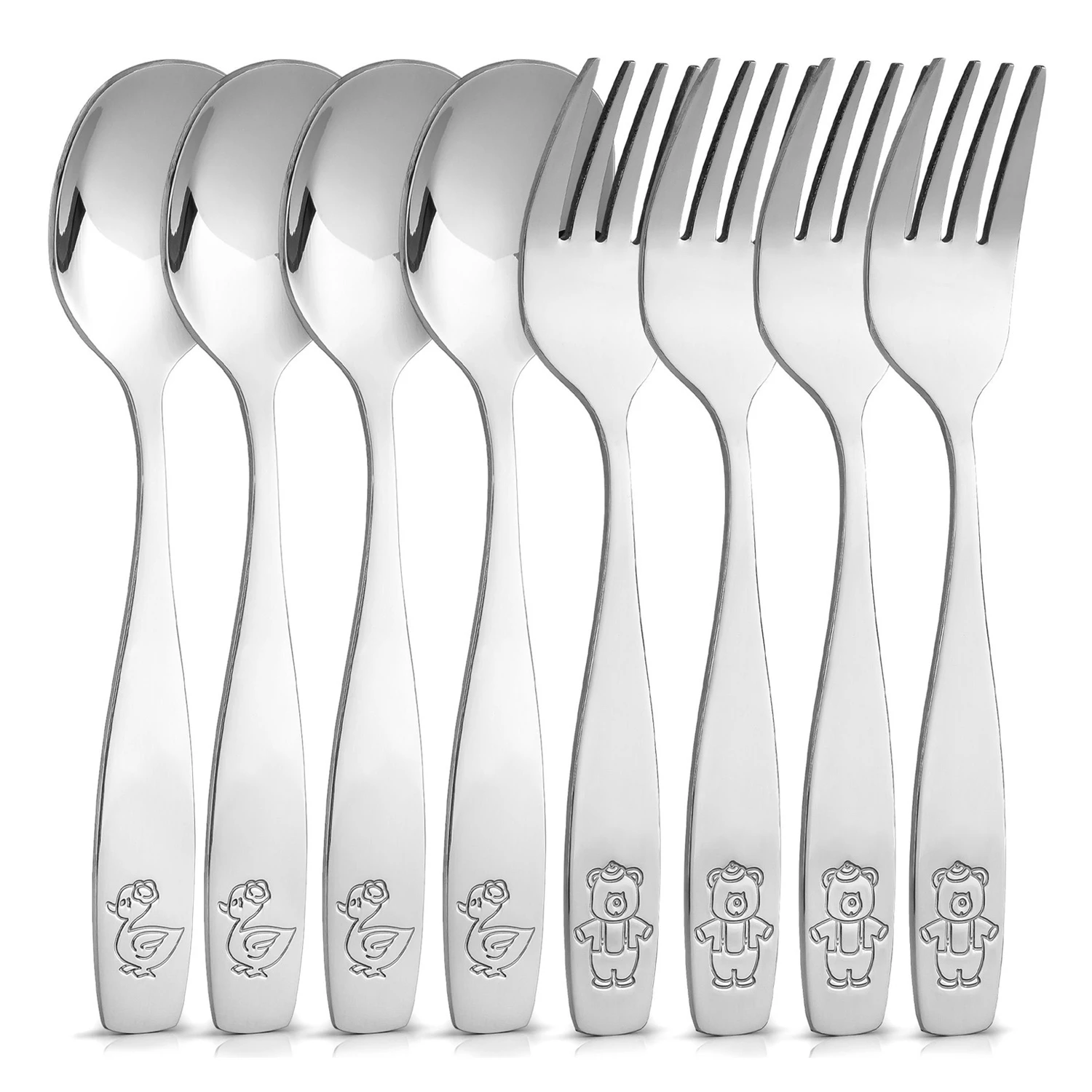 Zulay Kids Flatware Set -  Kids & Toddler Cutlery Set