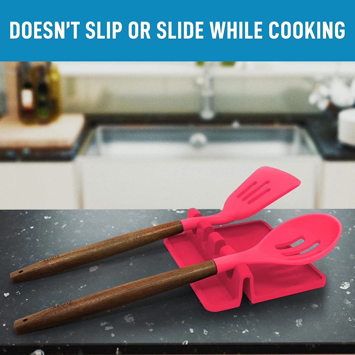 Silicone Utensil Rest with Drip Pad