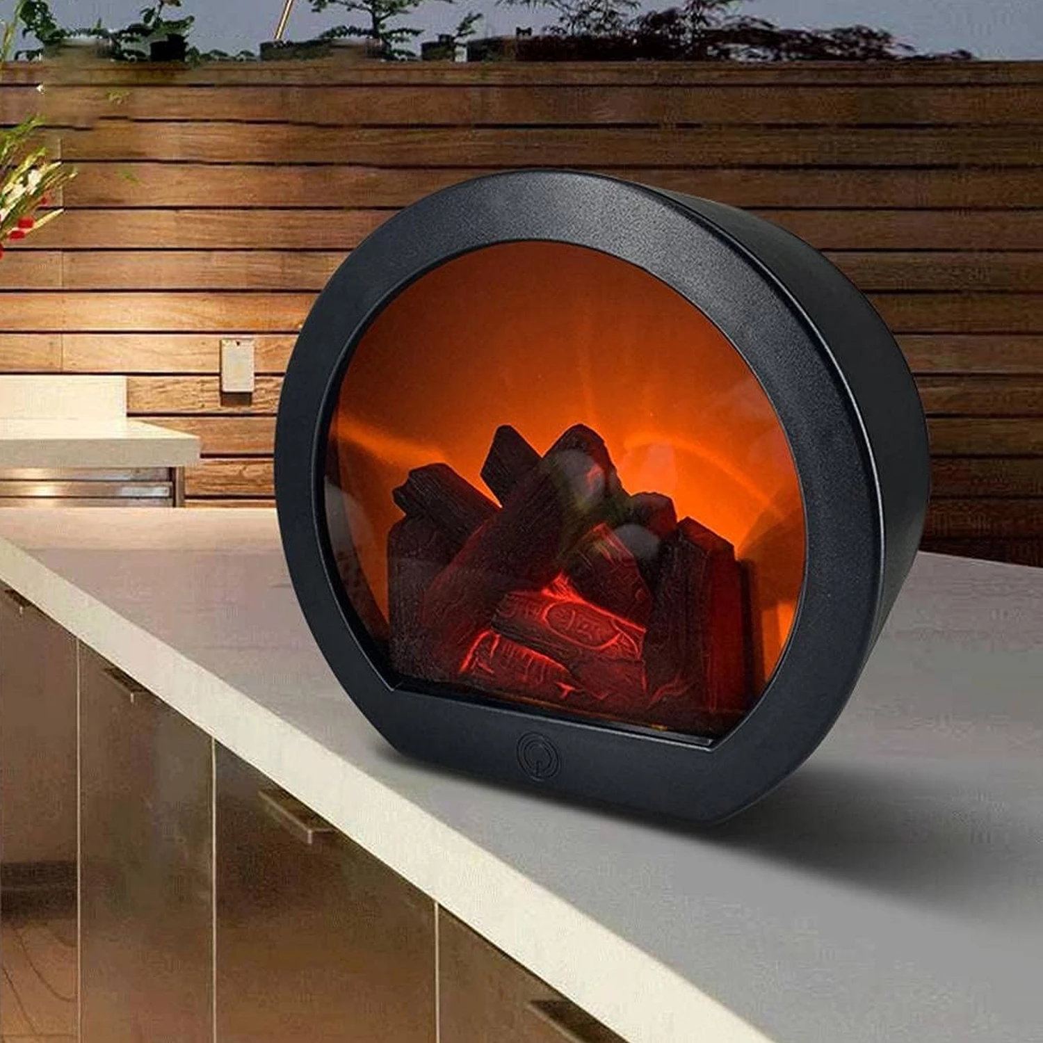 Led Tabletop Fireplace Flame Light