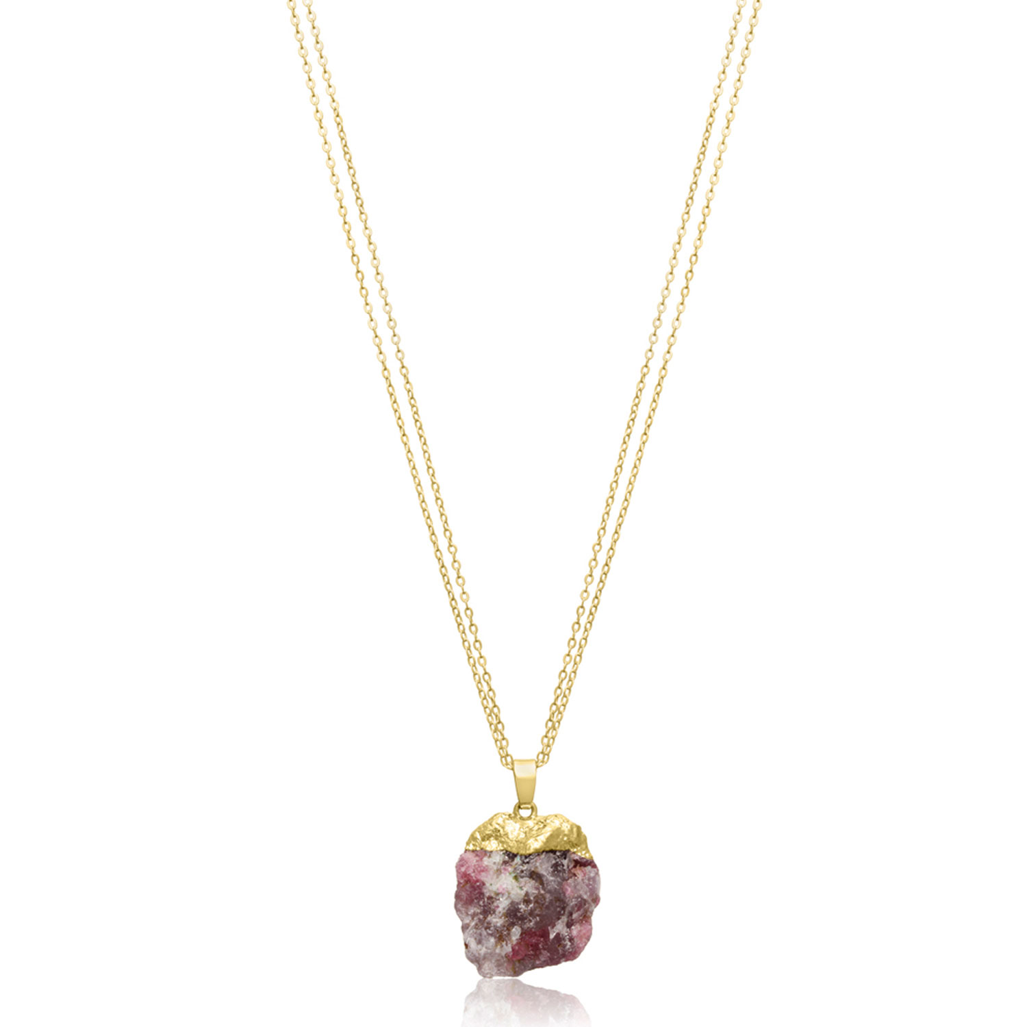30 Carat Natural Multicolored Agate Necklace In 18 Karat Gold Overlay, 30 Inches