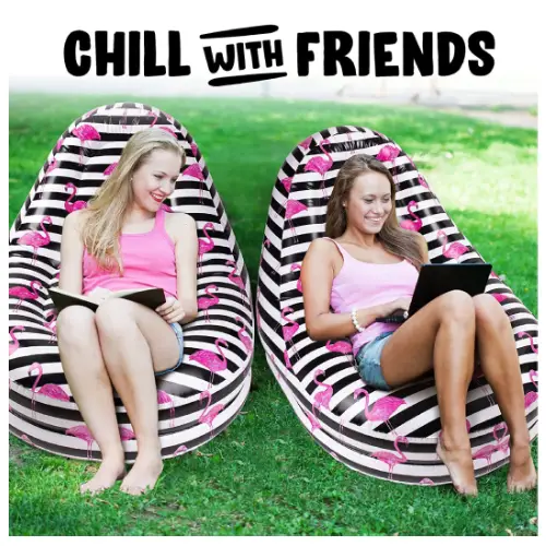 2-Pack Inflatable Poolside Flamingo Chair