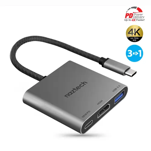 Naztech MaxDrive 3 Universal USB-C Hub Black