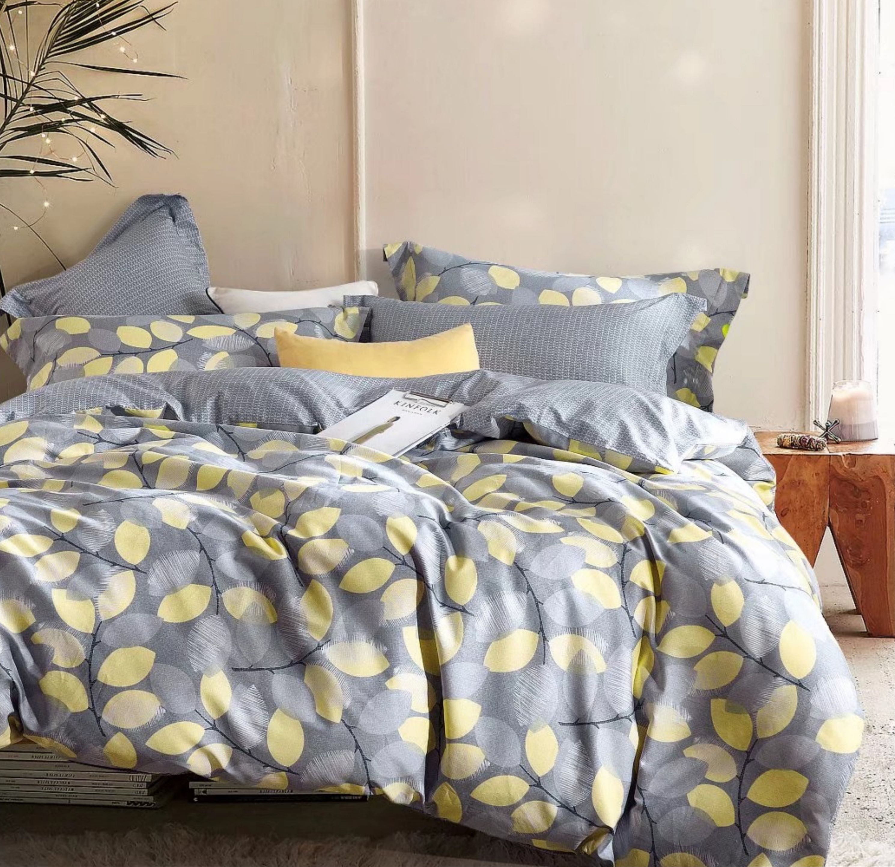 Stich 100% Cotton 3 Pieces Reversible Duvet Cover Set